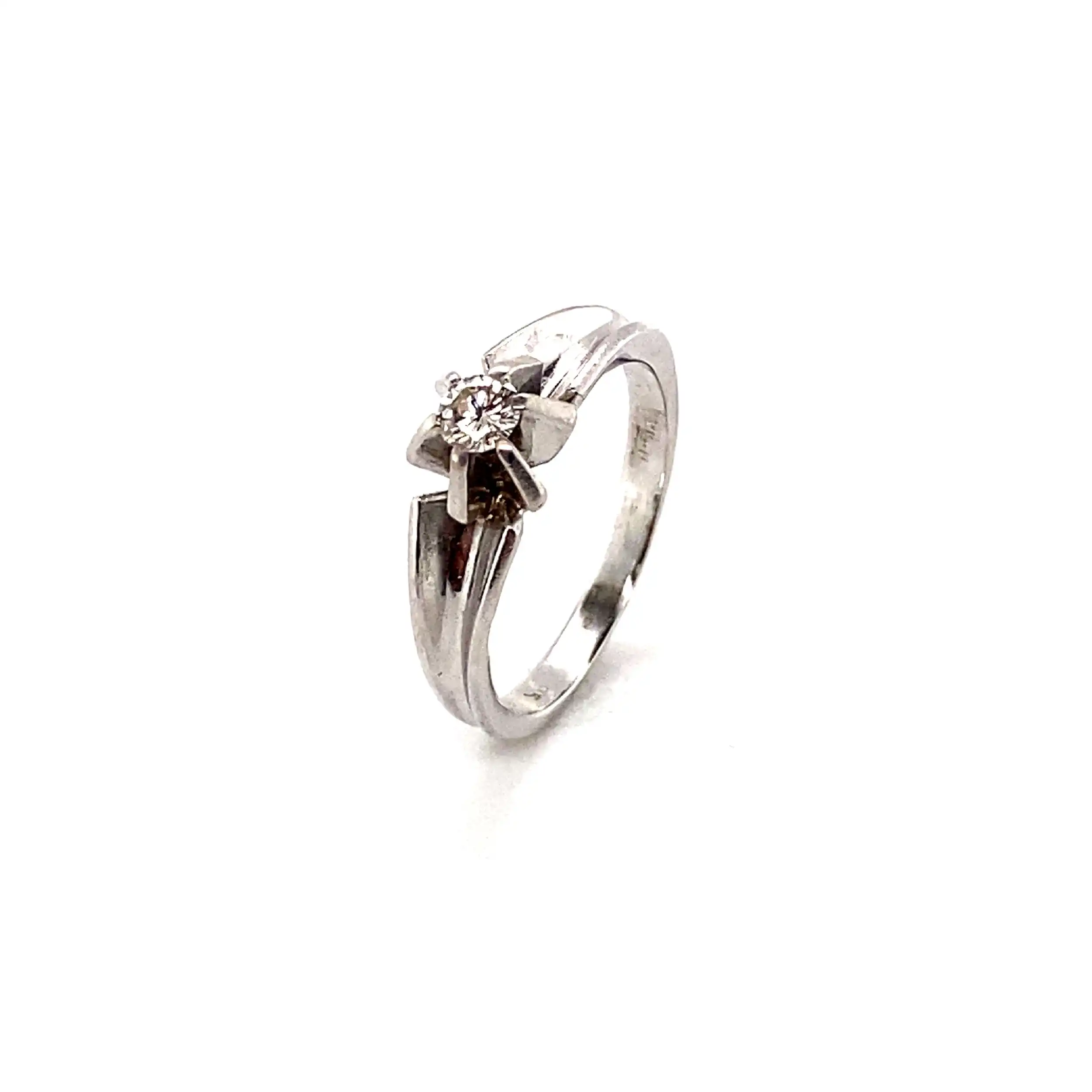 Ring Weißgold mit Brillant Ring Weißgold mit Brillant