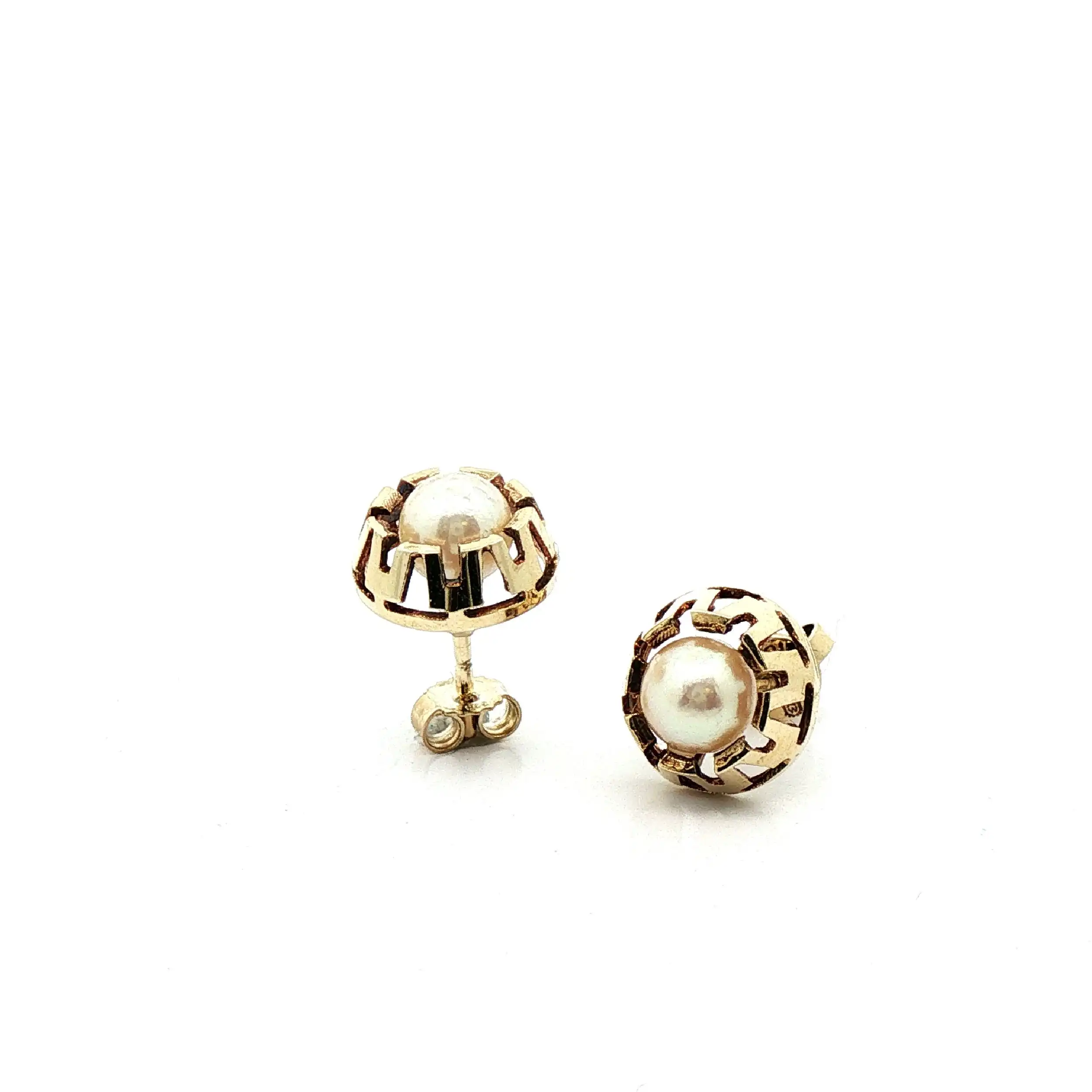 Ohrstecker Gelbgold mit Perle