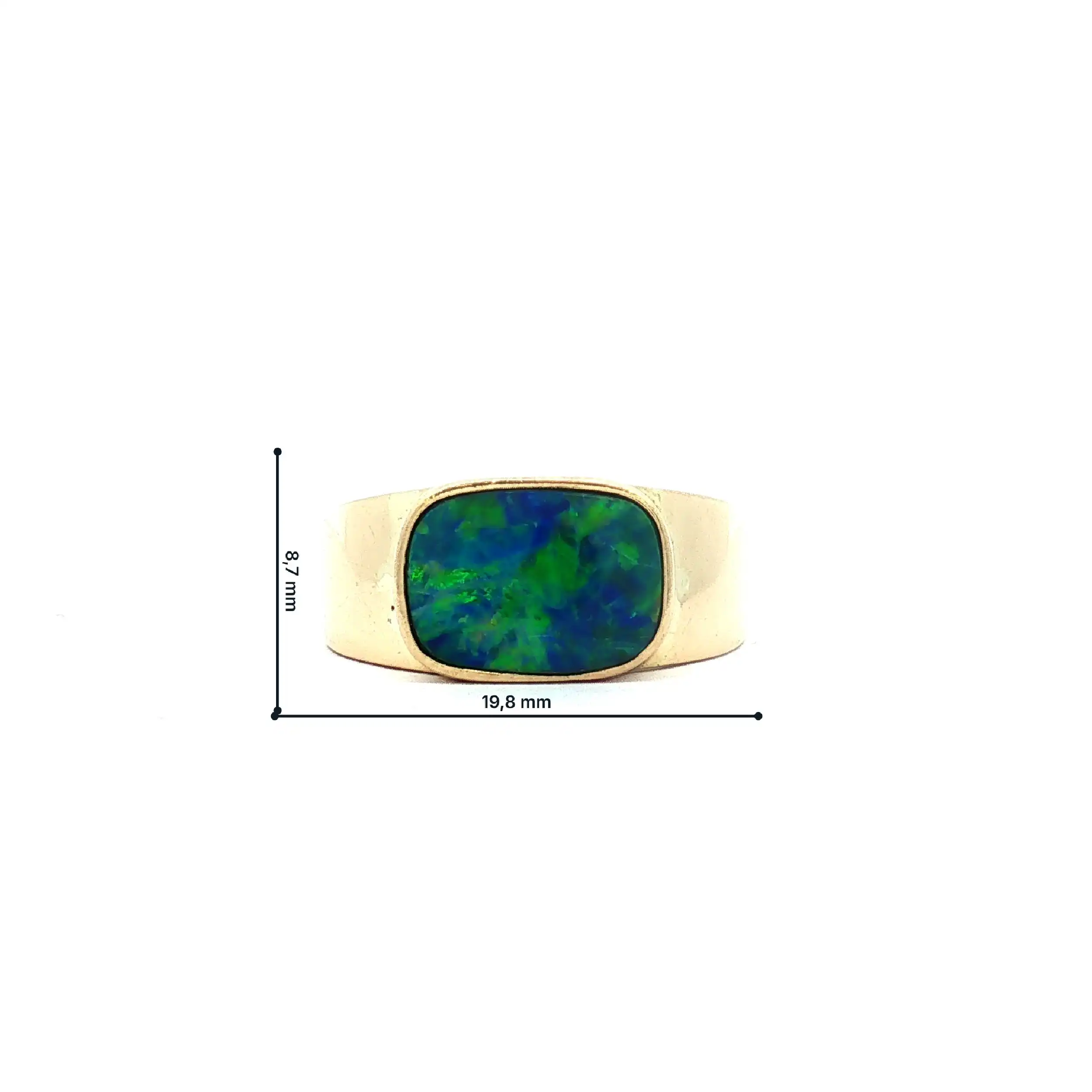 Ring Gelbgold mit Opal Doublette Ring Gelbgold mit Opal Doublette