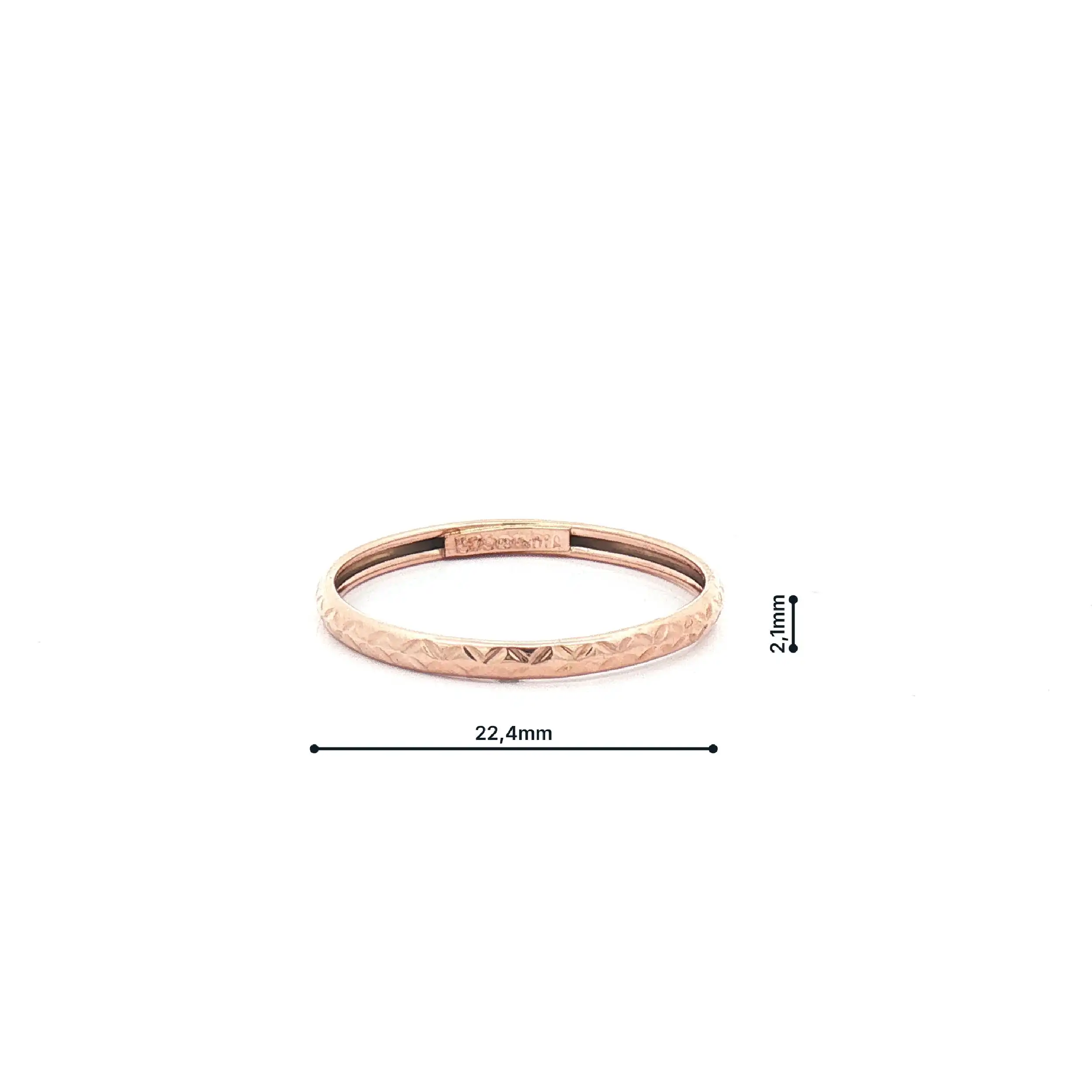 Ring Rotgold mit Rautemuster Ring Rotgold mit Rautemuster