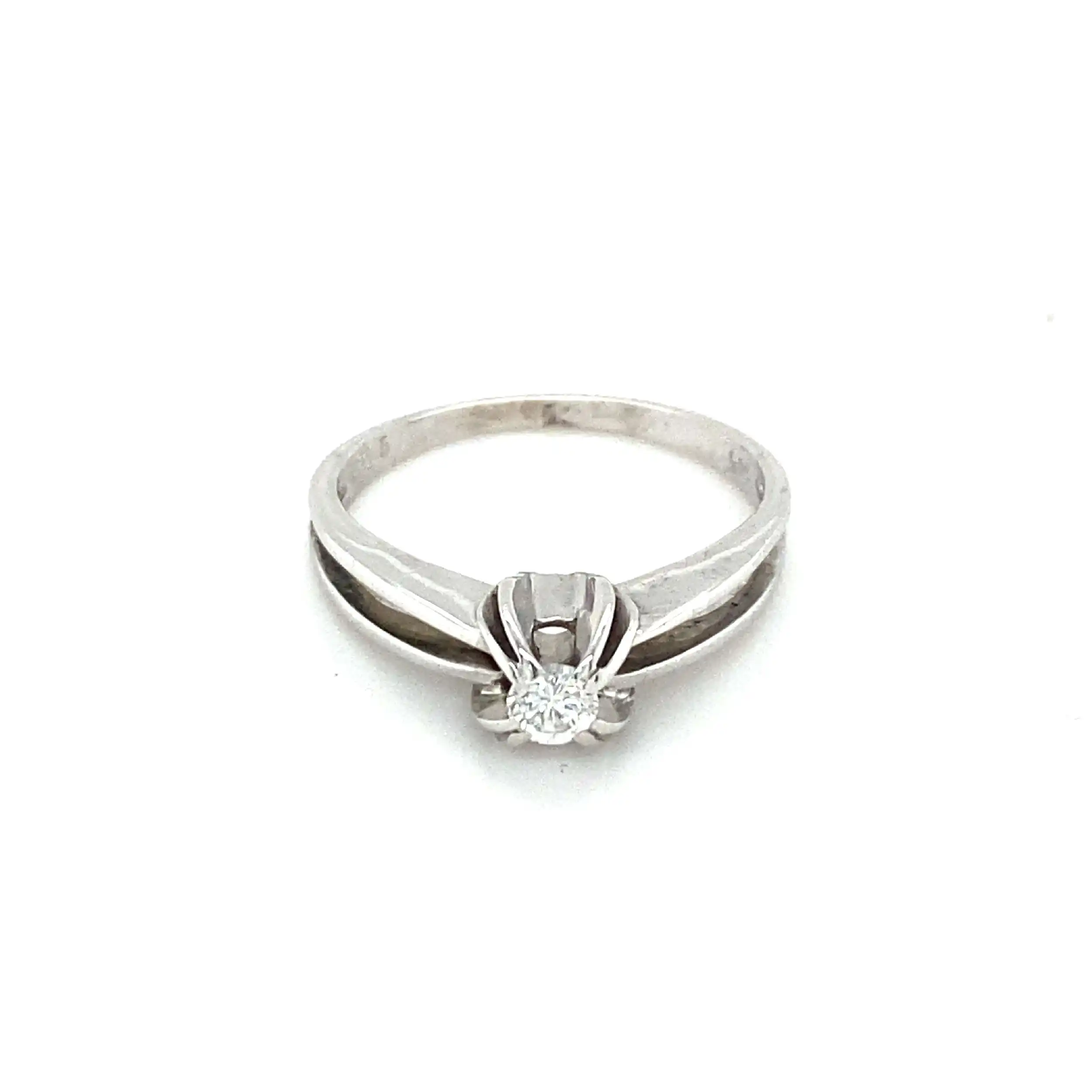 Ring Weißgold mit Brillant Ring Weißgold mit Brillant
