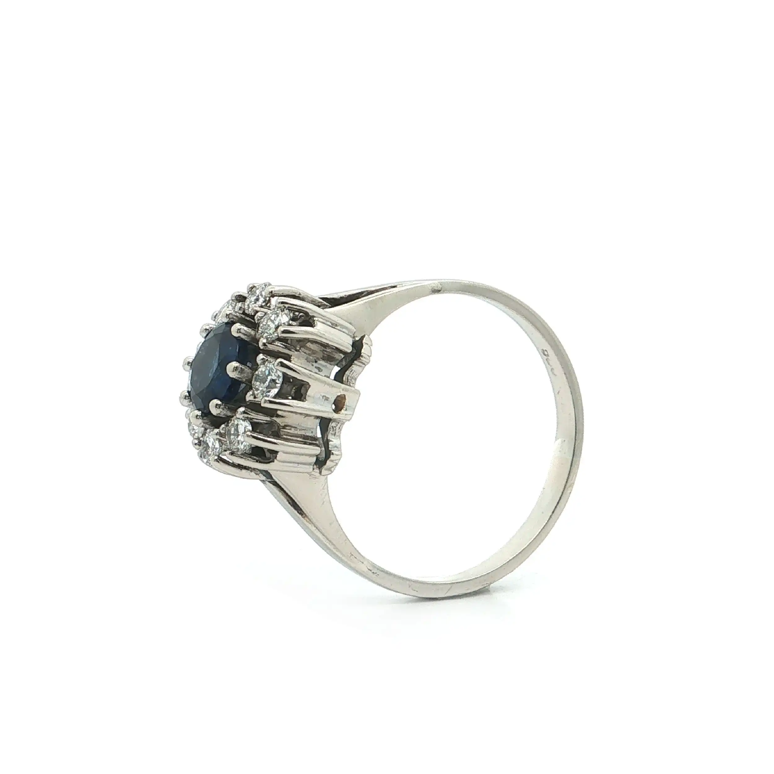 Ring Weißgold mit Saphir und Brillanten