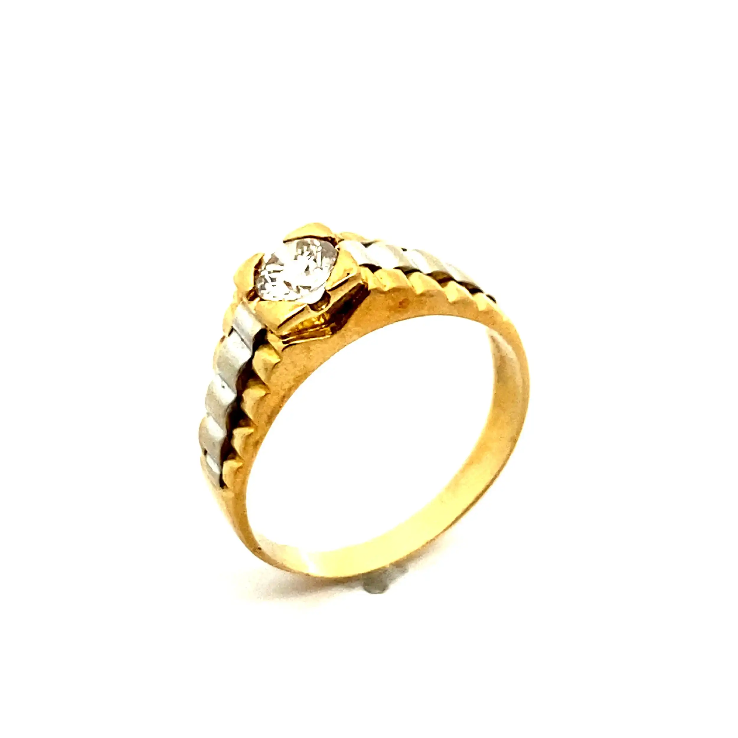 Solitärring Bicolor mit Brillant