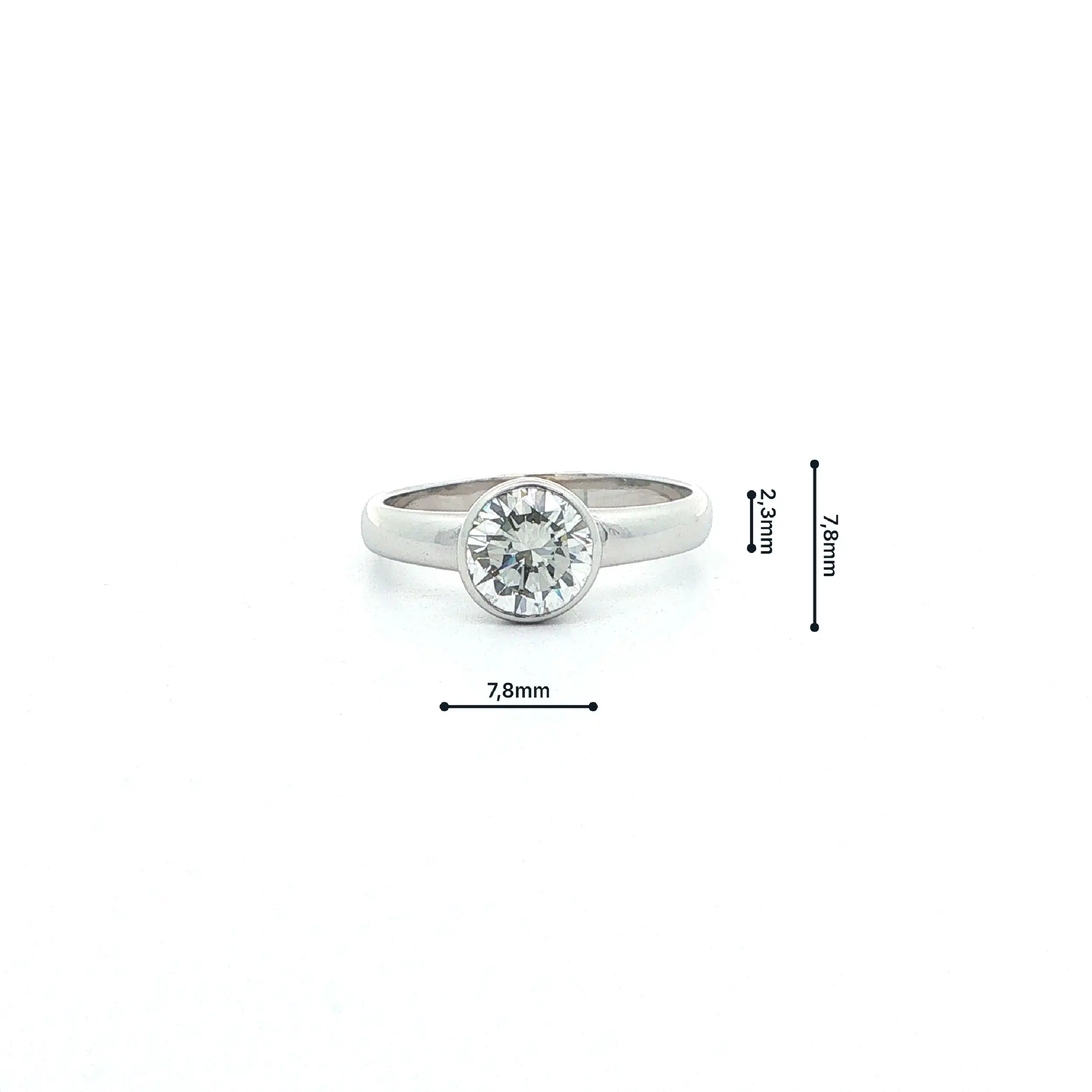 Ring Weißgold mit Brillant Ring Weißgold mit Brillant