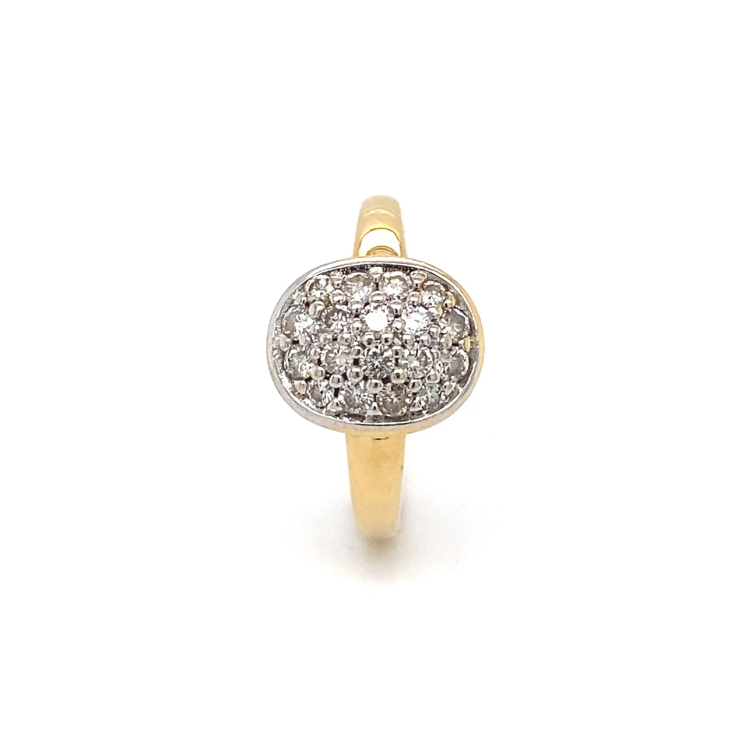 Ring Bicolor mit Brillanten, graviert mit 0,50ct Ring Bicolor mit Brillanten, graviert mit 0,50ct