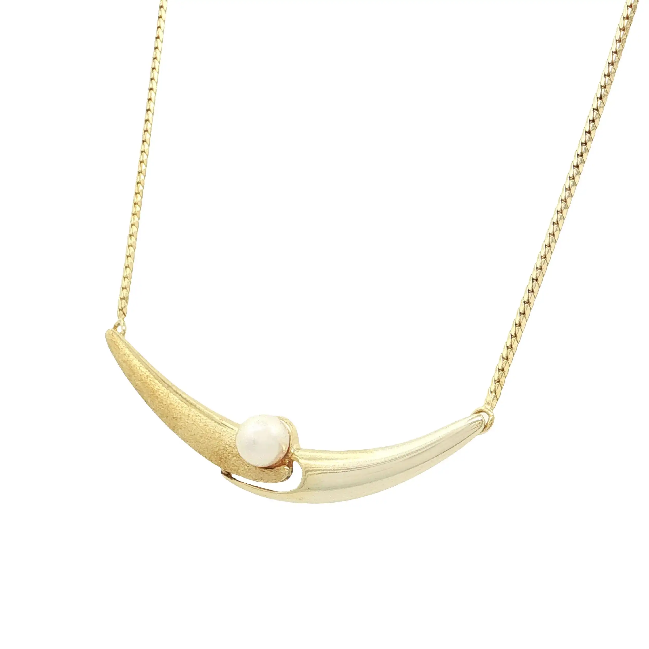 Collier Gelbgold mit Perle Collier Gelbgold mit Perle