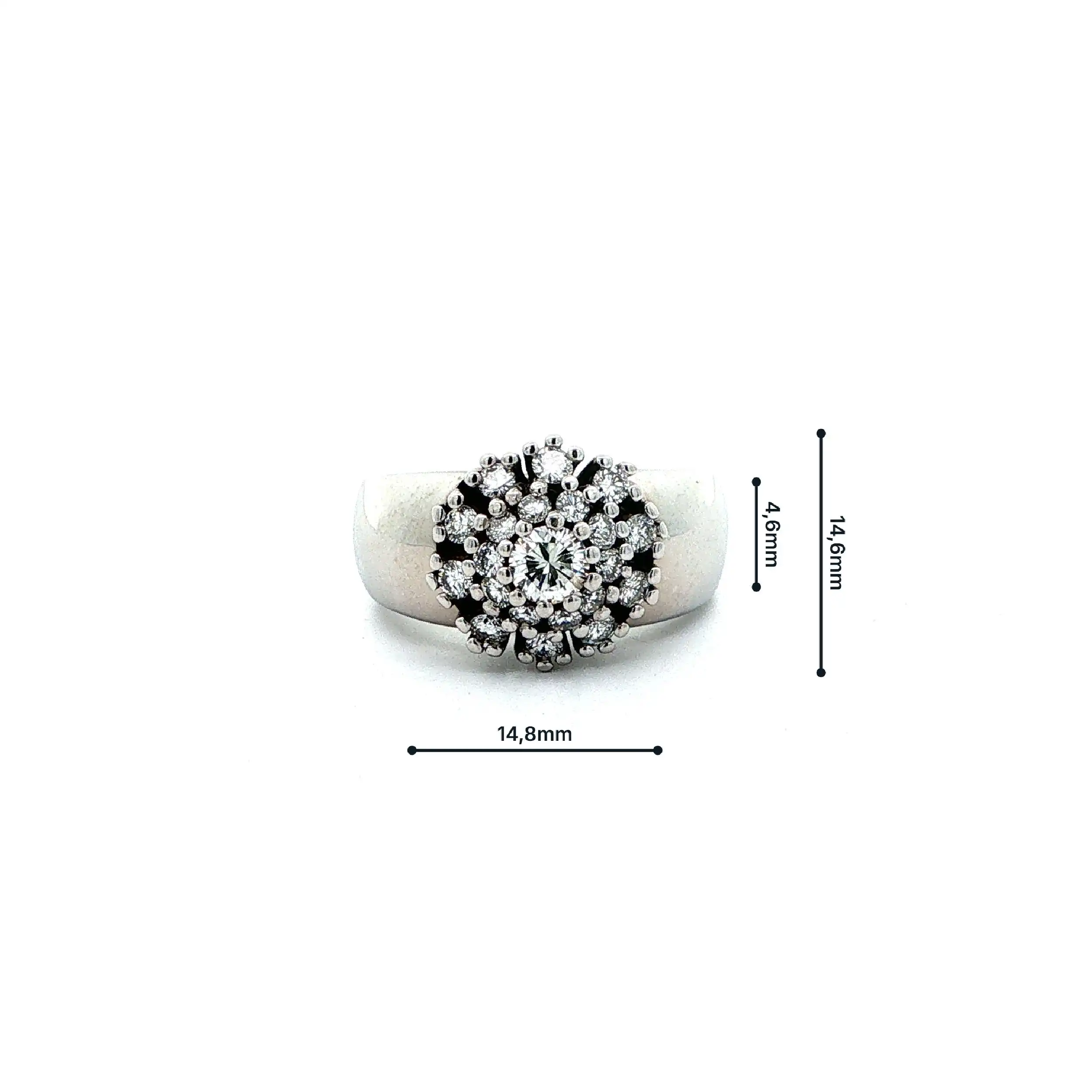 Ring Weißgold mit Brillanten Ring Weißgold mit Brillanten