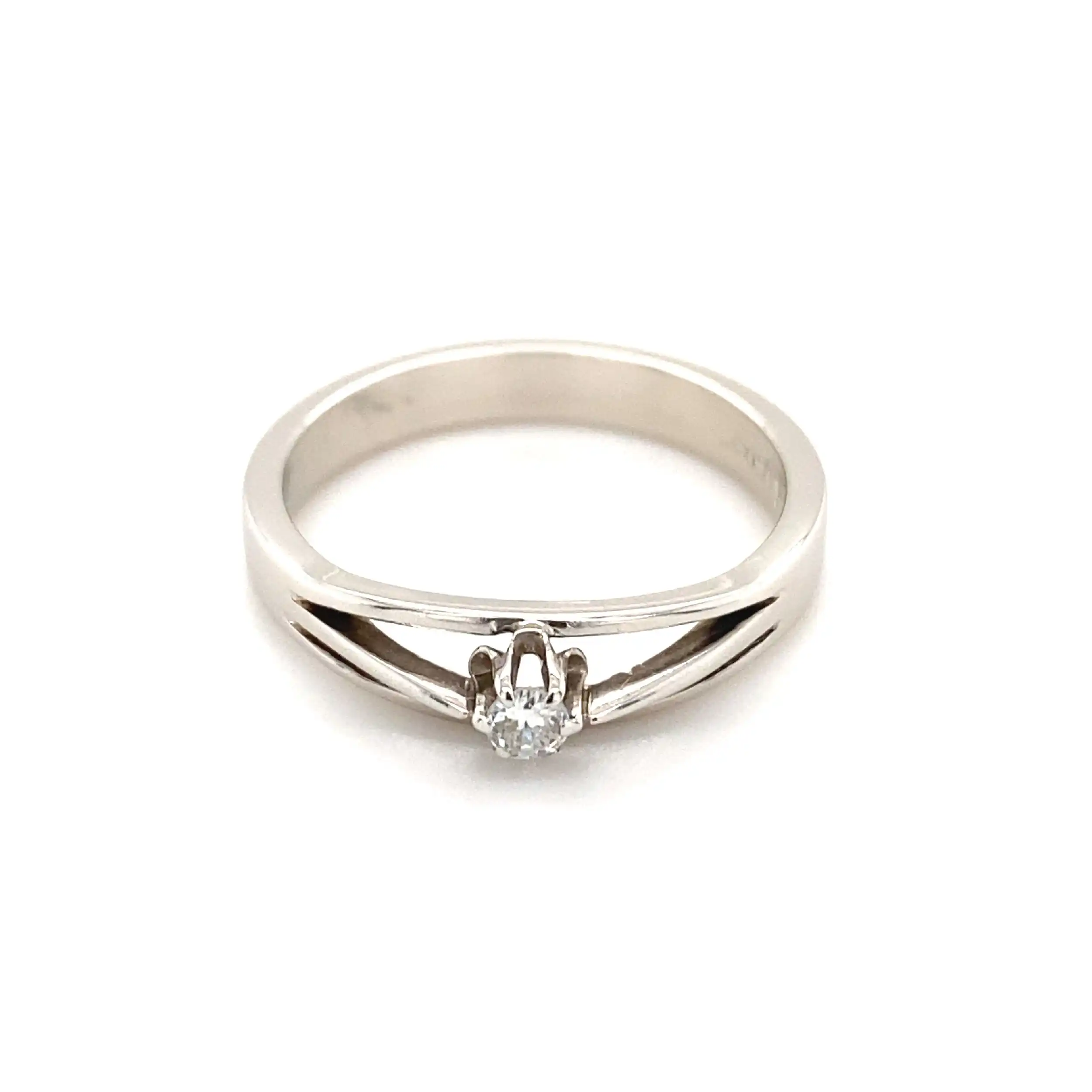 Ring Weißgold mit Brillant Ring Weißgold mit Brillant