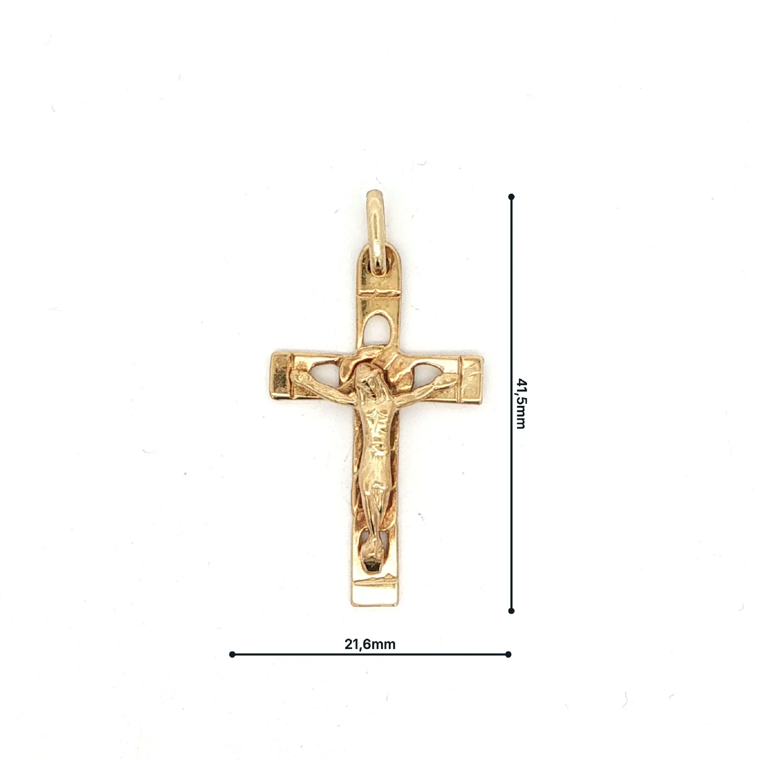 Kreuzanhänger Gelbgold