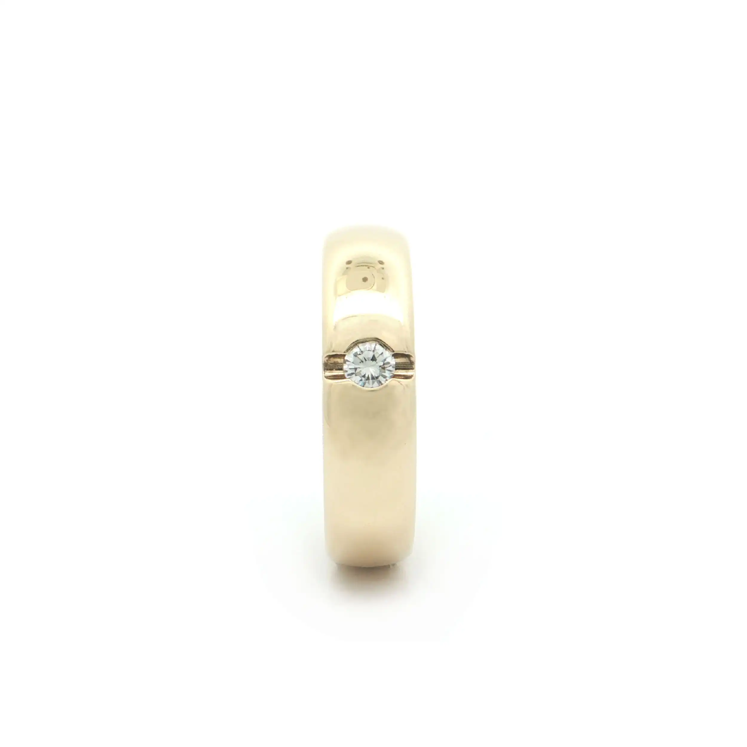 Trauring Gelbgold mit Brillant