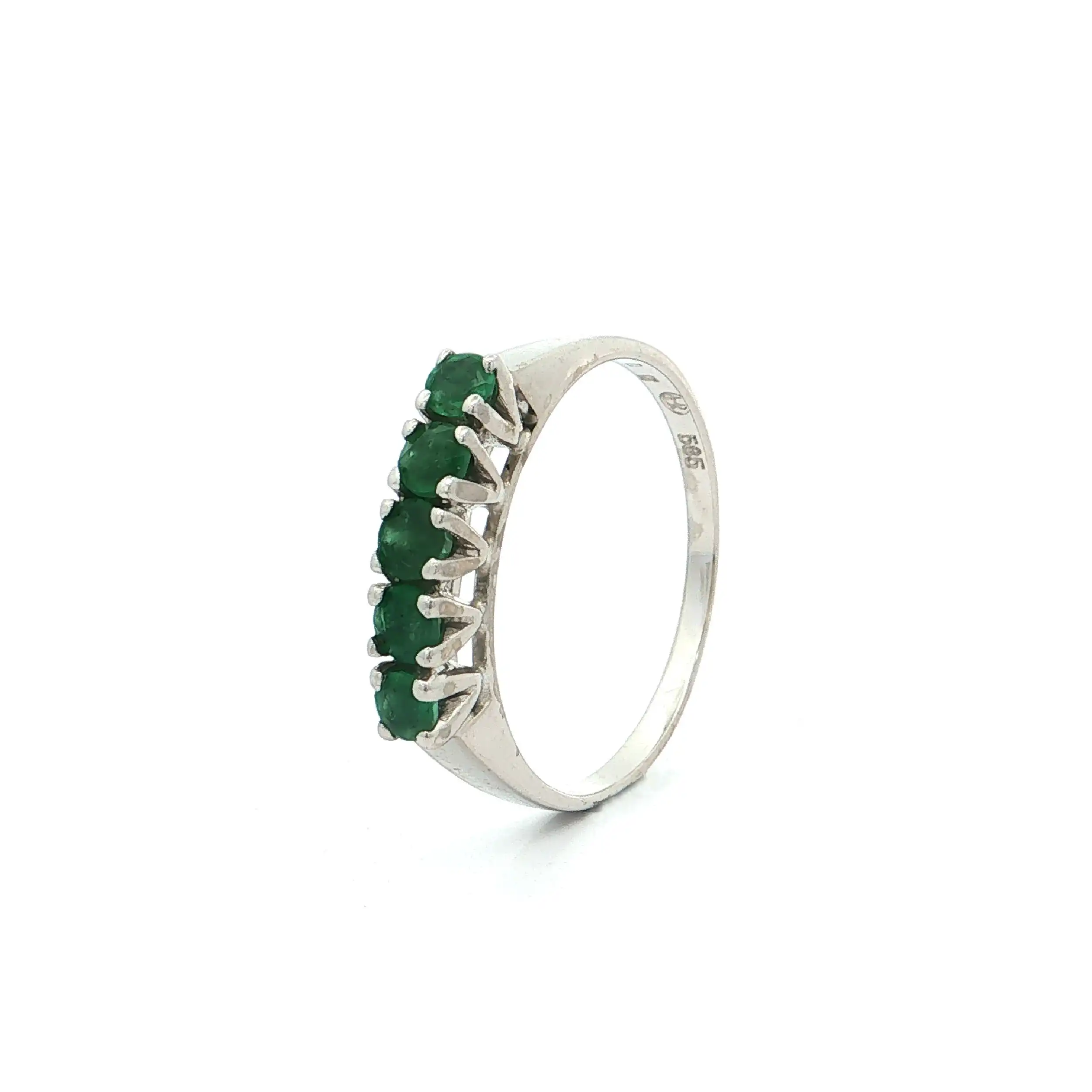Ring Weißgold mit Smaragden