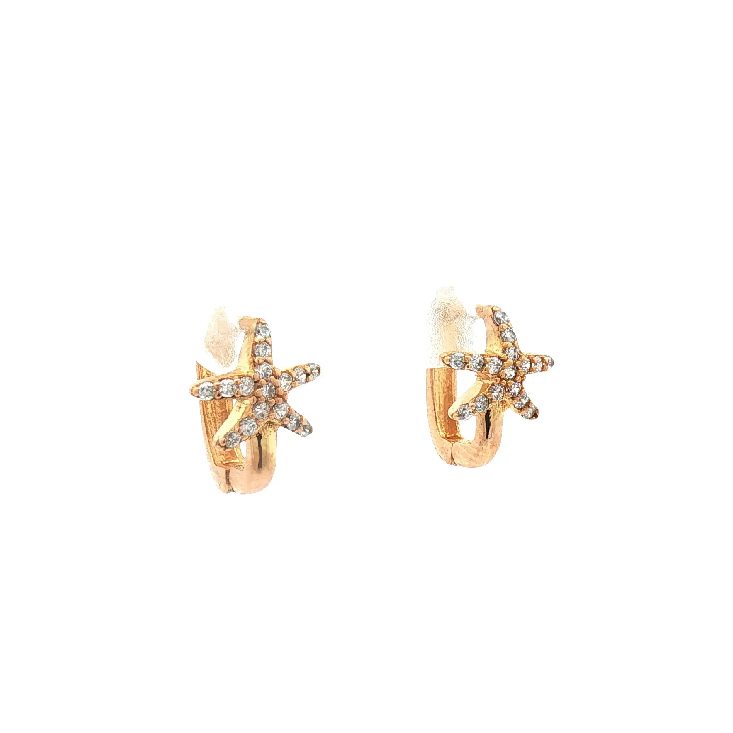 Ohrringe Gelbgold Seestern mit Zirkonia Ohrringe Gelbgold Seestern mit Zirkonia