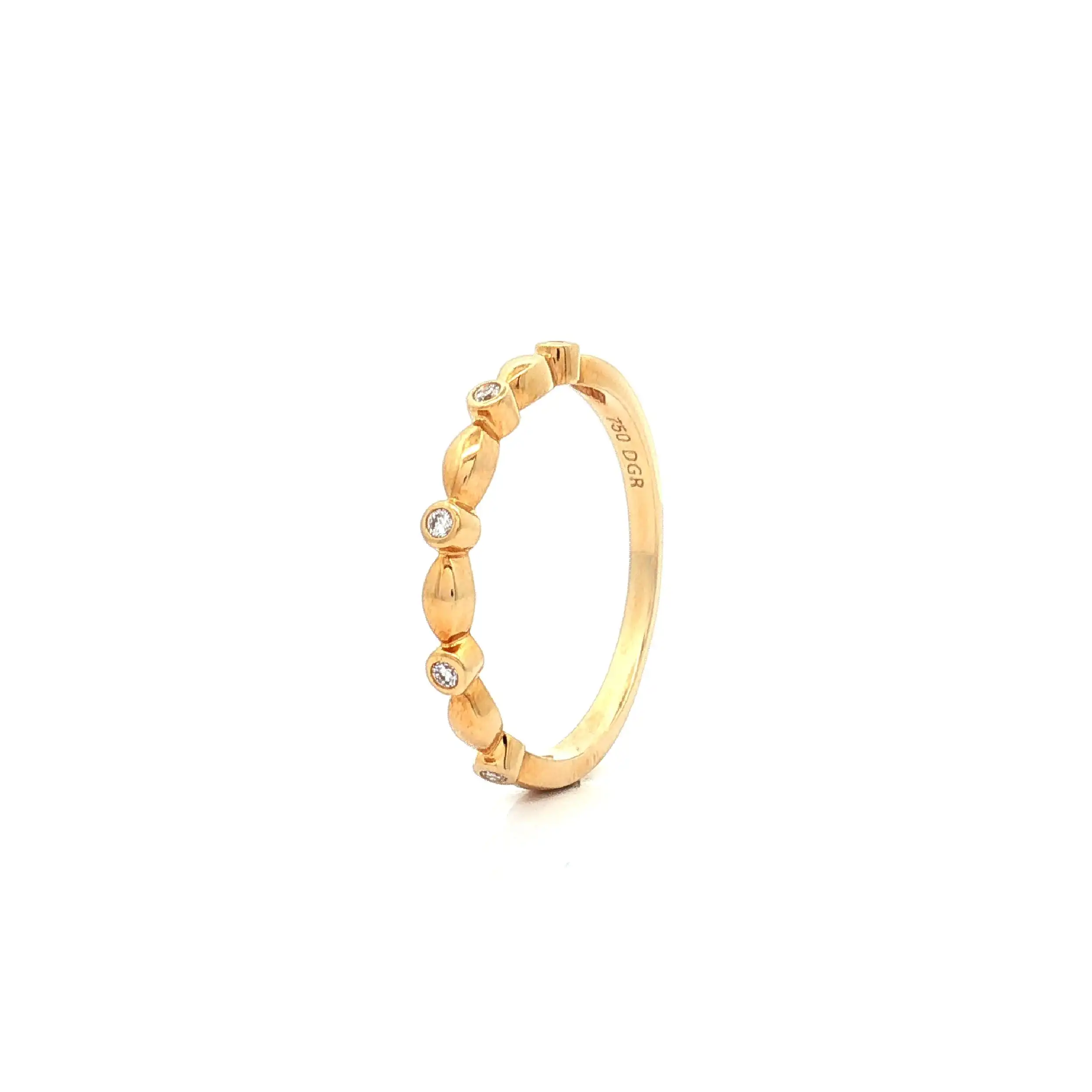 Halbmemoryring Gelbgold mit Brillanten Halbmemoryring Gelbgold mit Brillanten