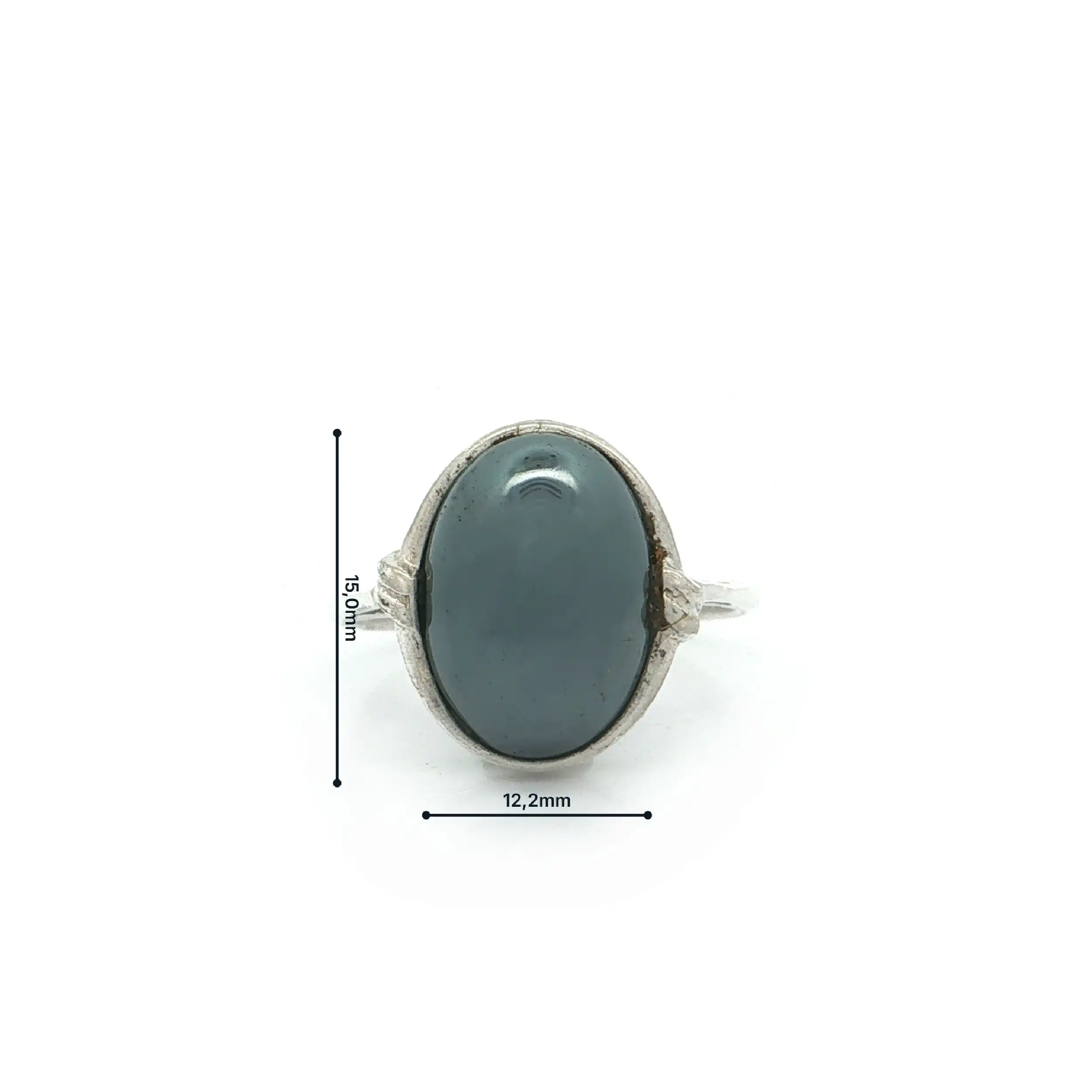 Ring Silber mit Hämatit