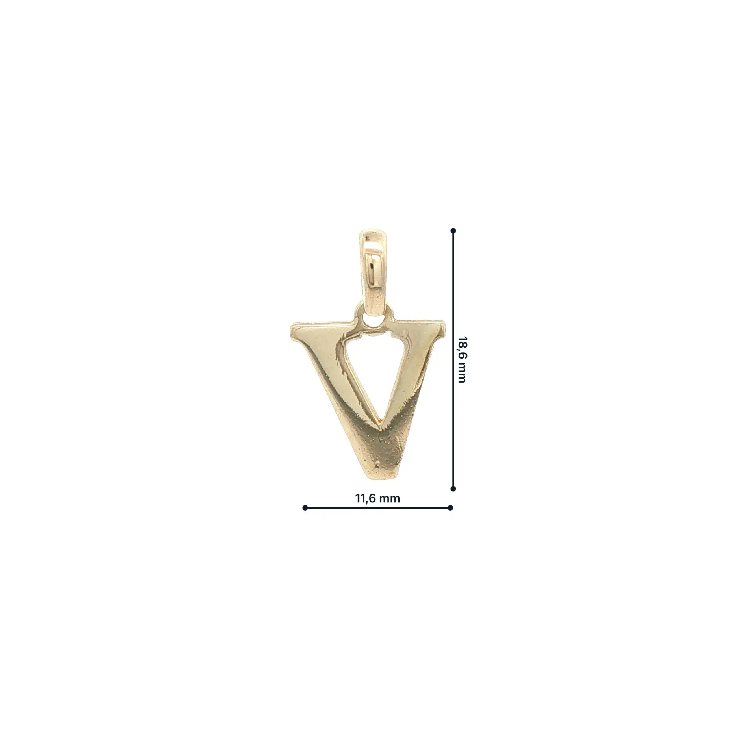 Anhänger Gelbgold Buchstabe "V" Anhänger Gelbgold Buchstabe "V"