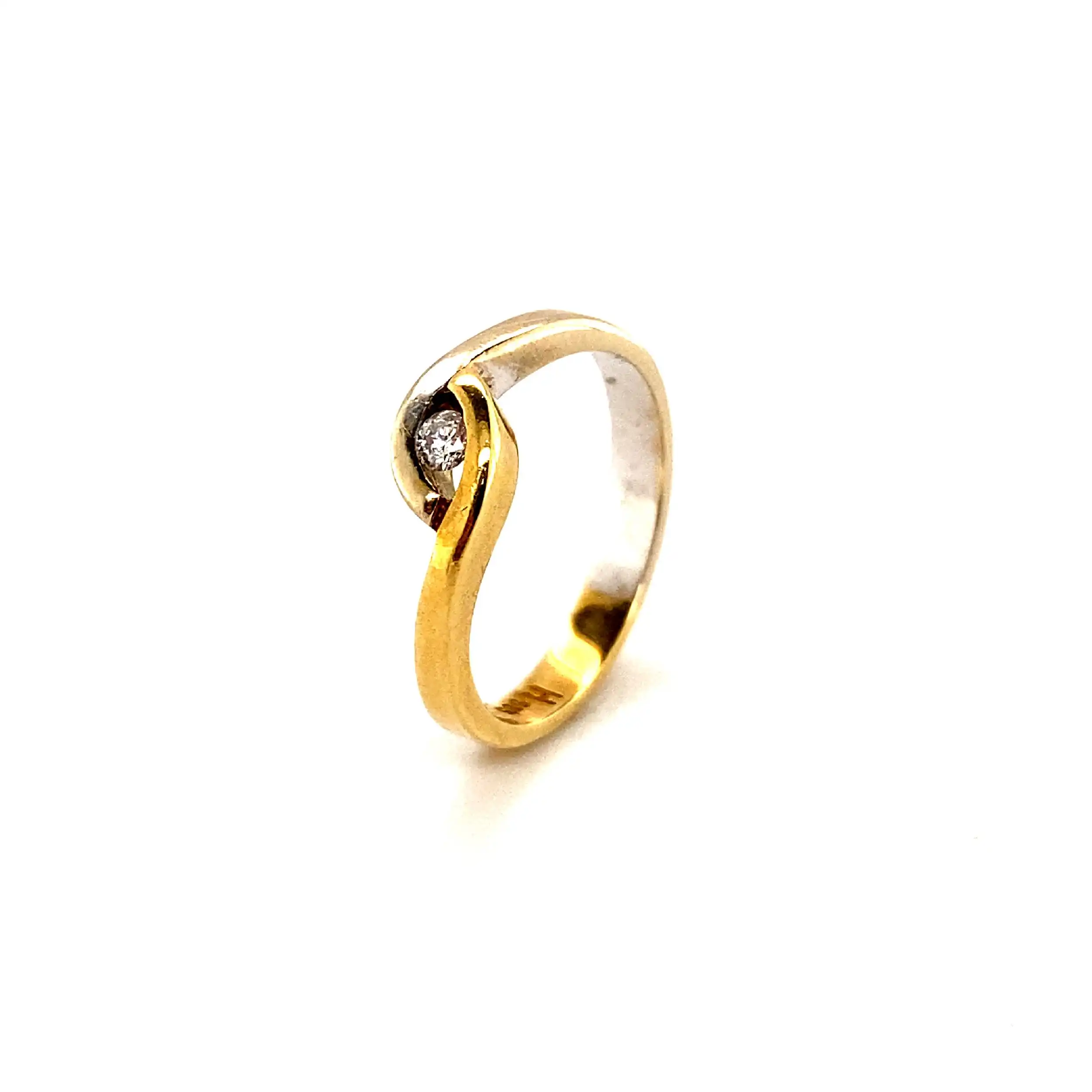 Ring Bicolor mit Brillant