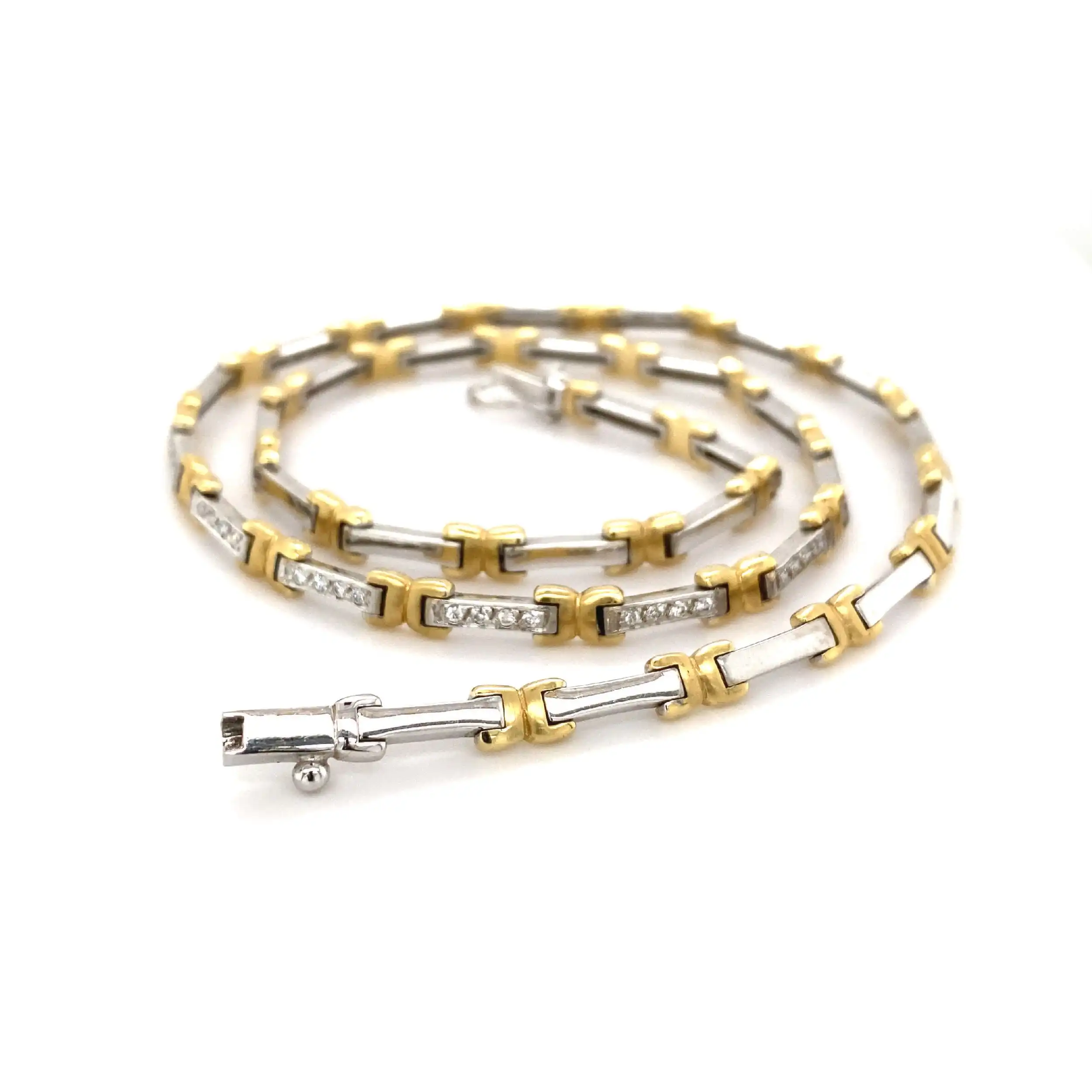 Collier Bicolor mit Zirkonia Collier Bicolor mit Zirkonia