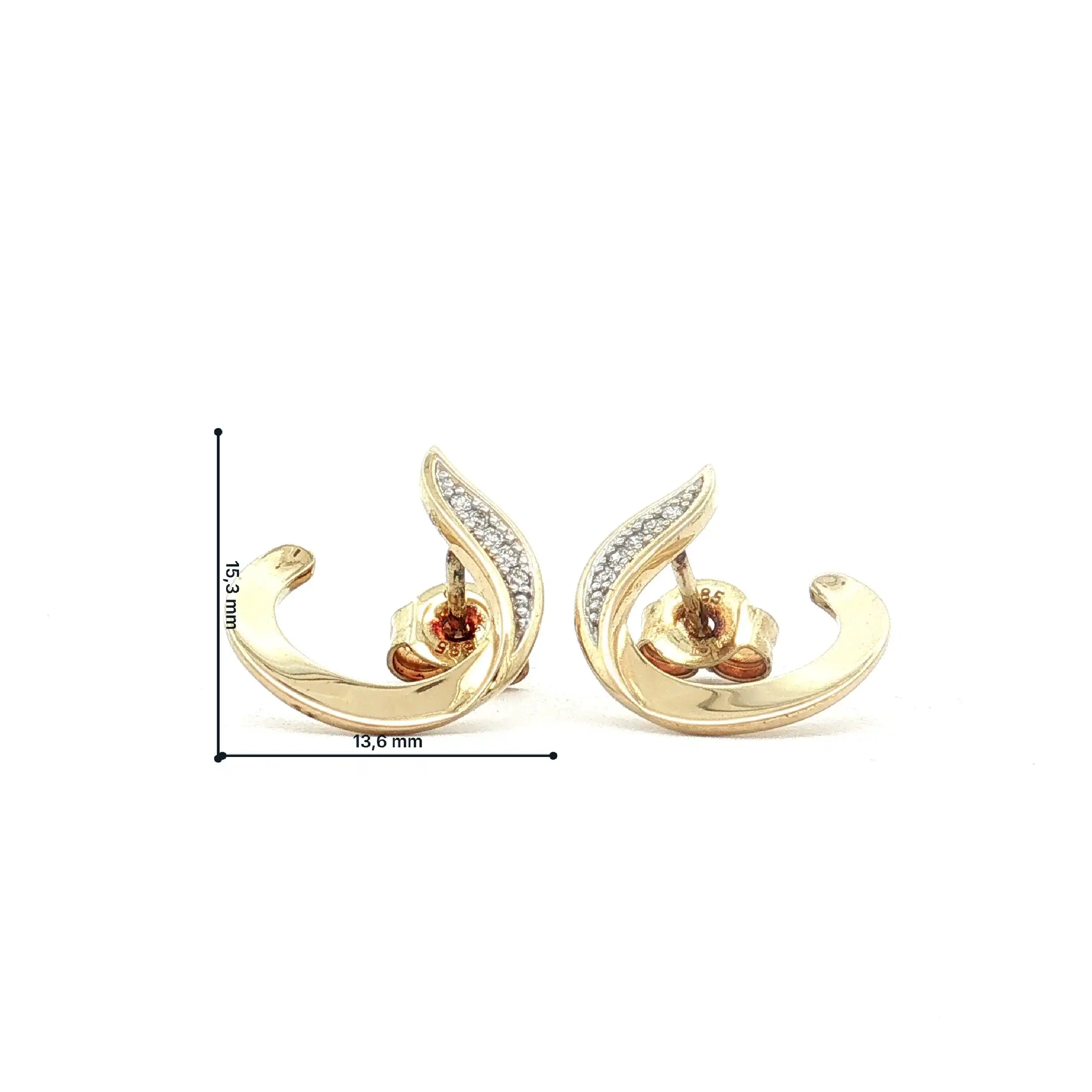 Ohrringe Gelbgold mit Diamanten