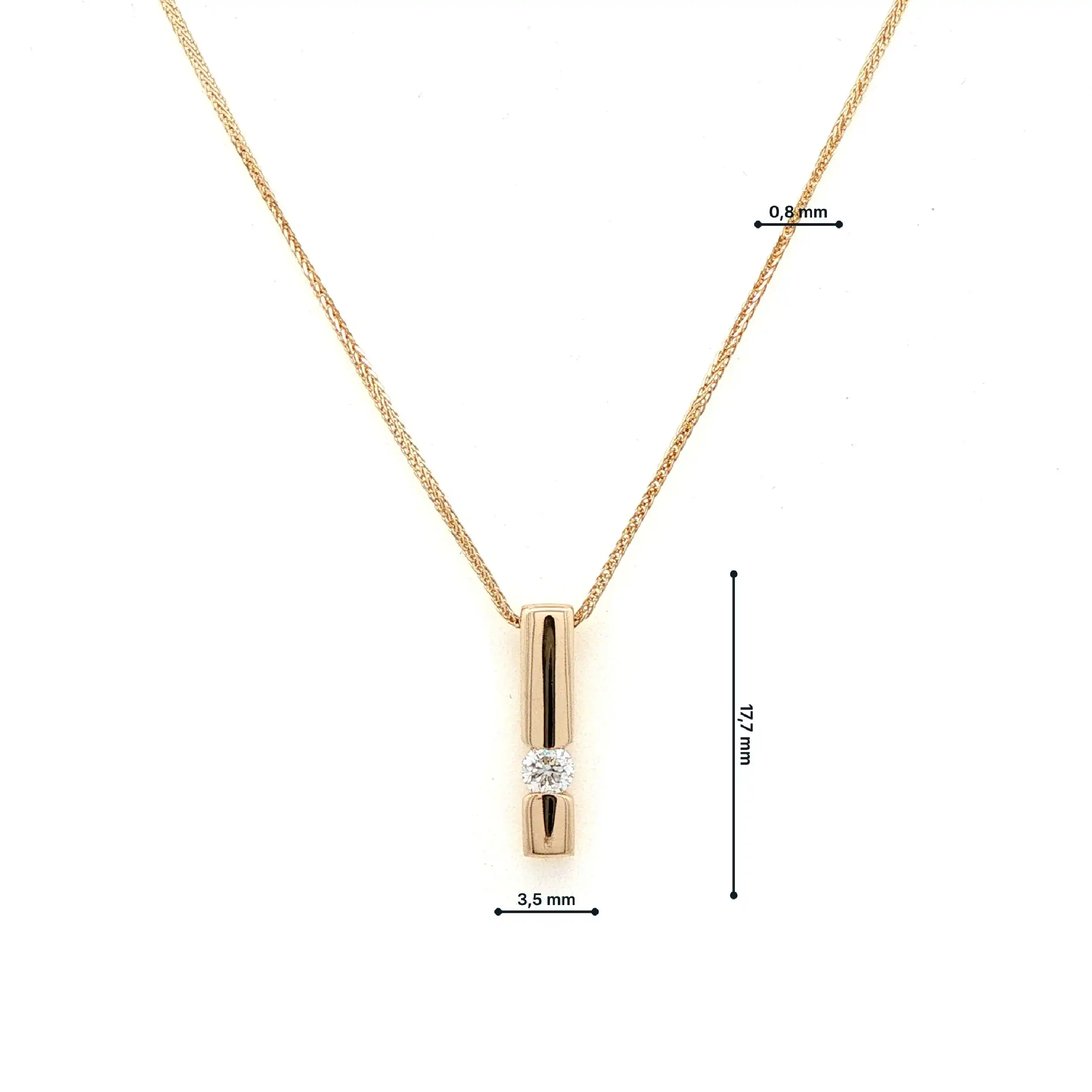 Kette Gelbgold mit Anhänger mit Brillant von Christ