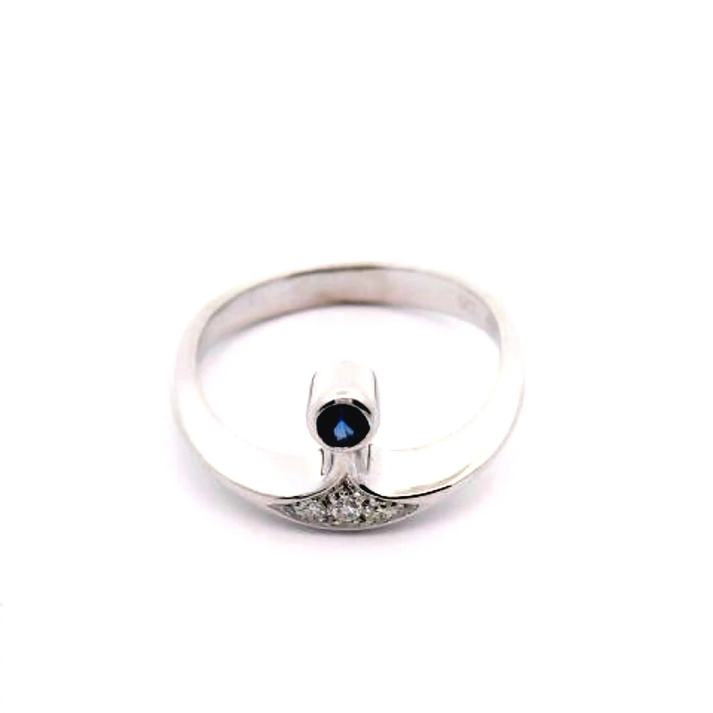 Ring Weißgold mit Brillanten und Saphir Ring Weißgold mit Brillanten und Saphir