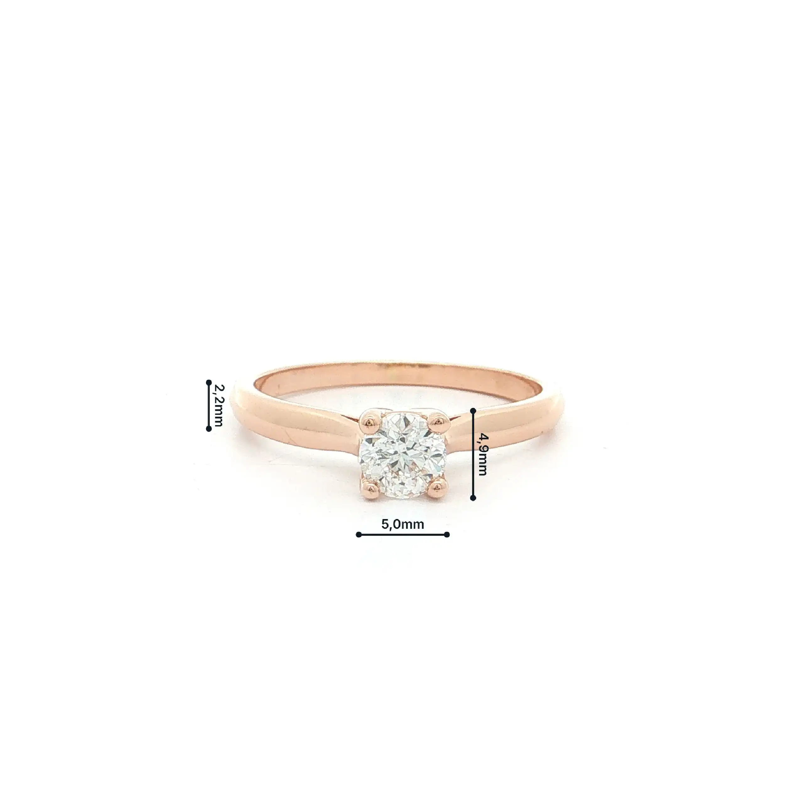 Ring Roségold mit Brillant