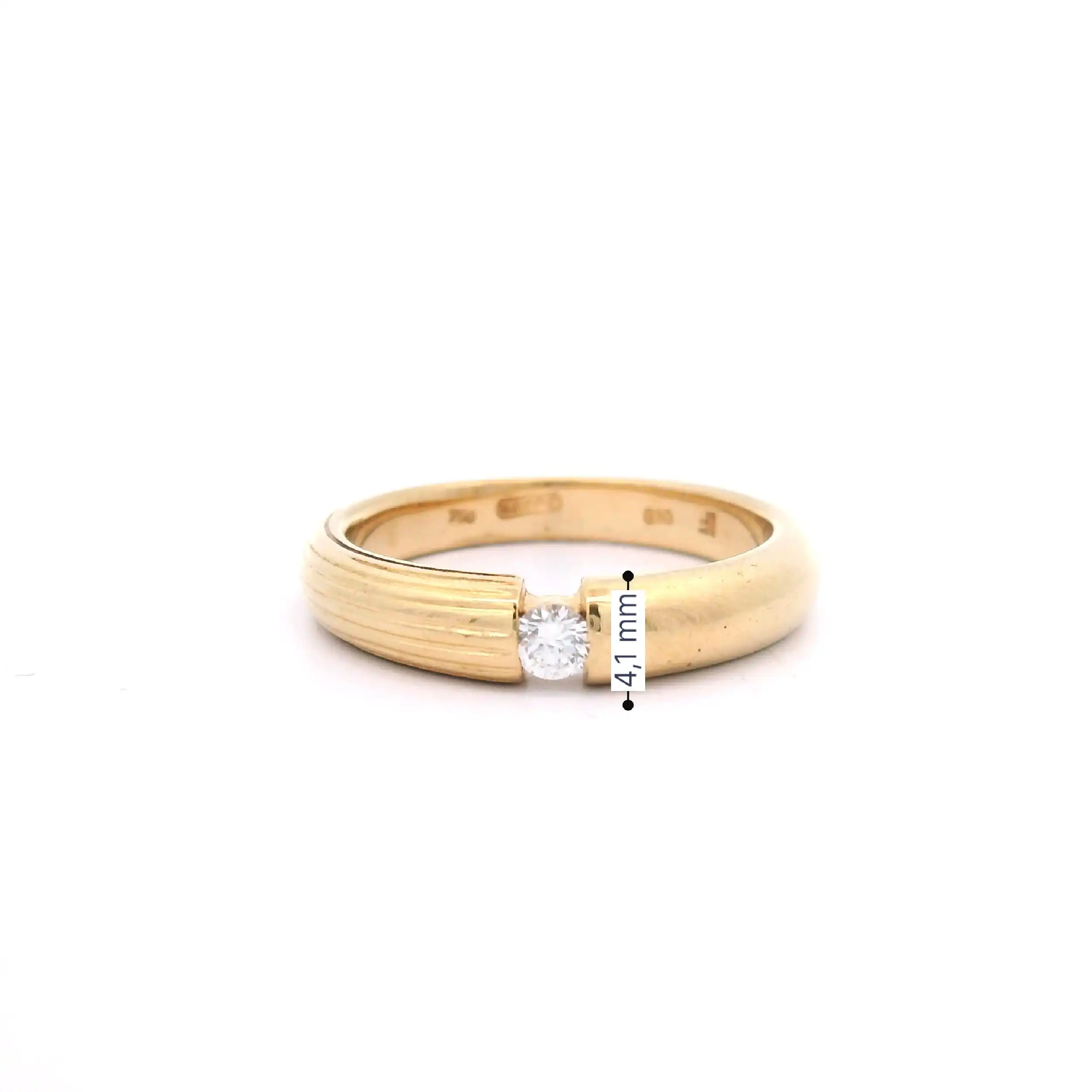 Ring Gelbgold Wempe mit Brillant , graviert mit 0.10ct Ring Gelbgold Wempe mit Brillant , graviert mit 0.10ct