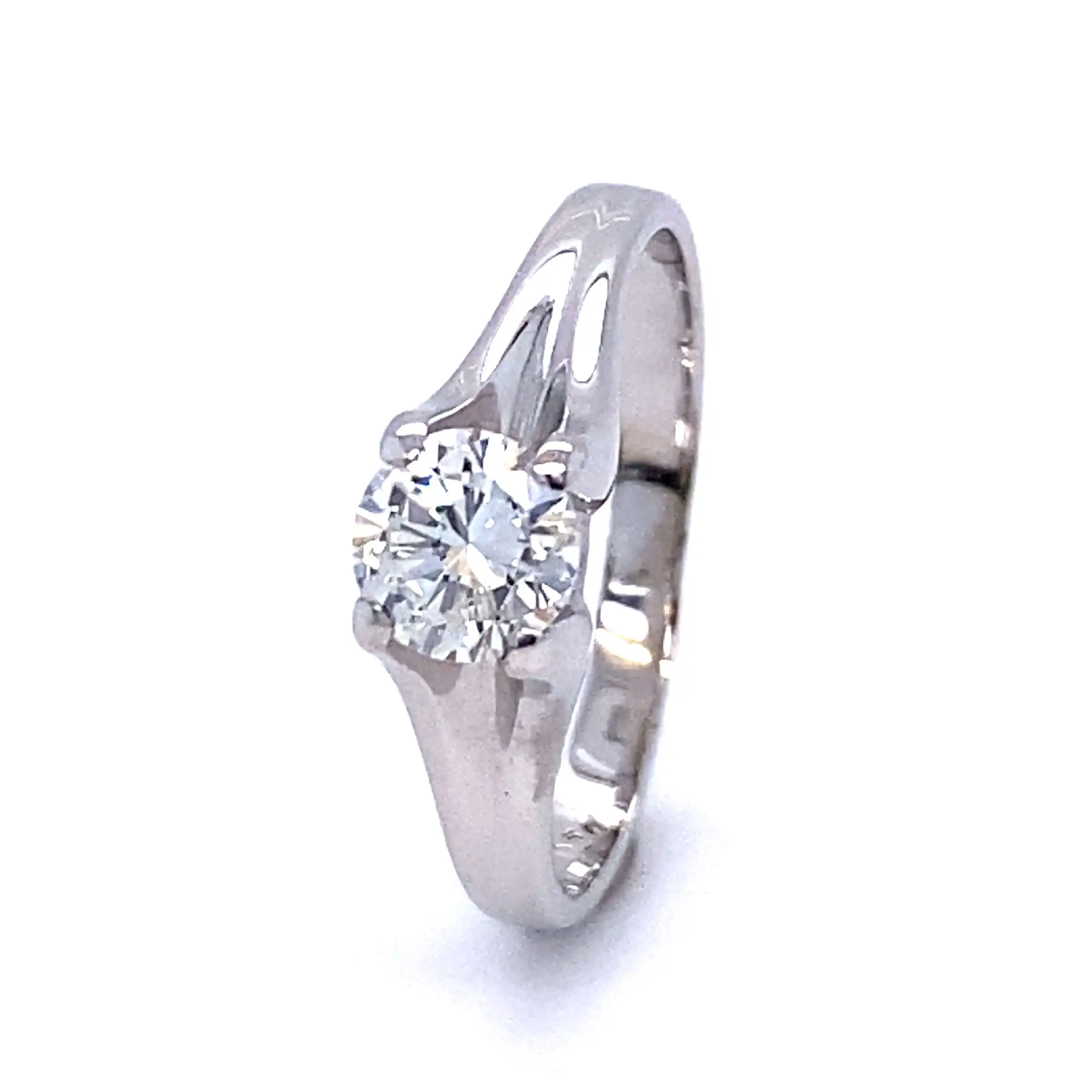 Ring Weißgold mit Solitärbrillant Ring Weißgold mit Solitärbrillant