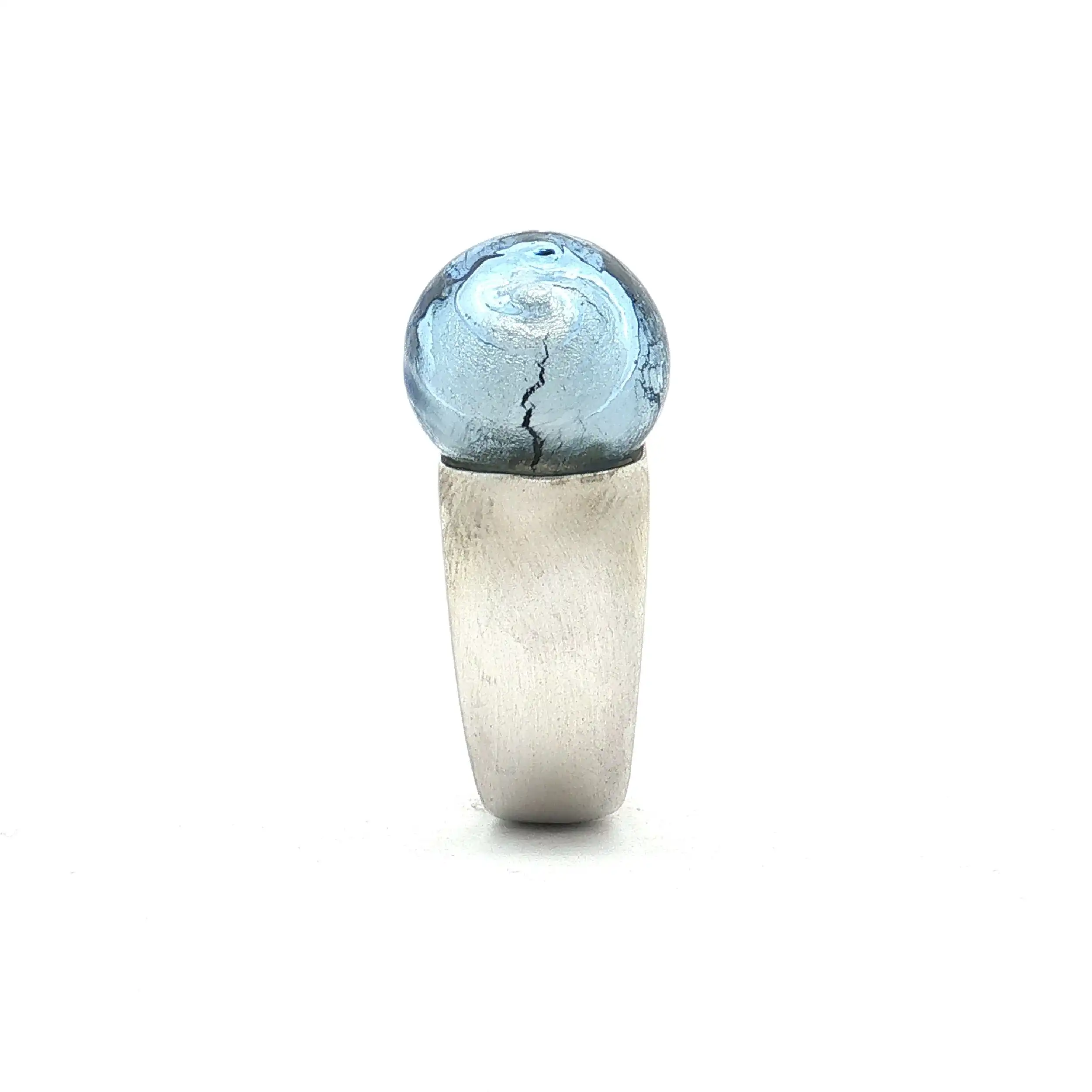 Ring Silber mit blauen Stein