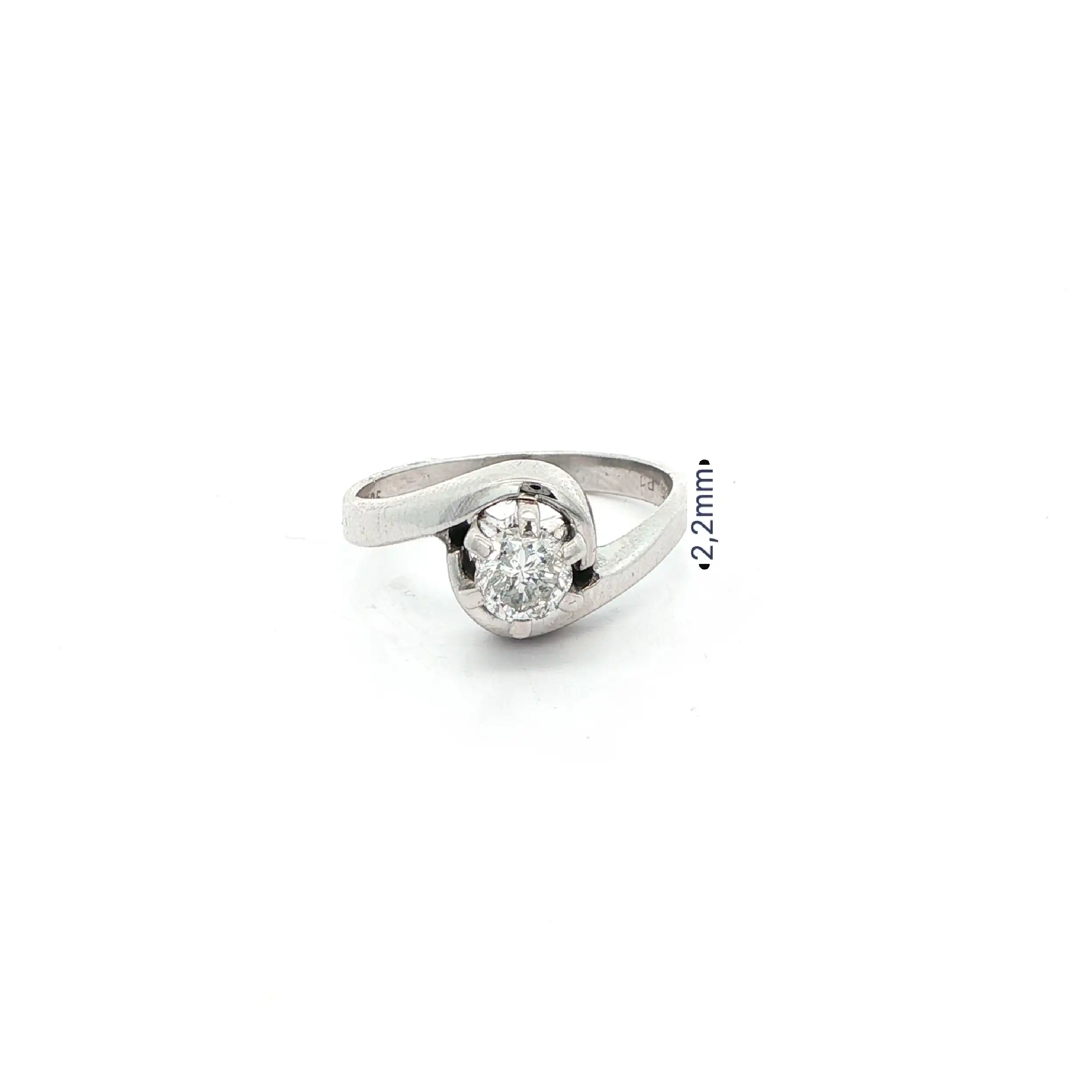 Ring Weißgold mit Brillant Solitär