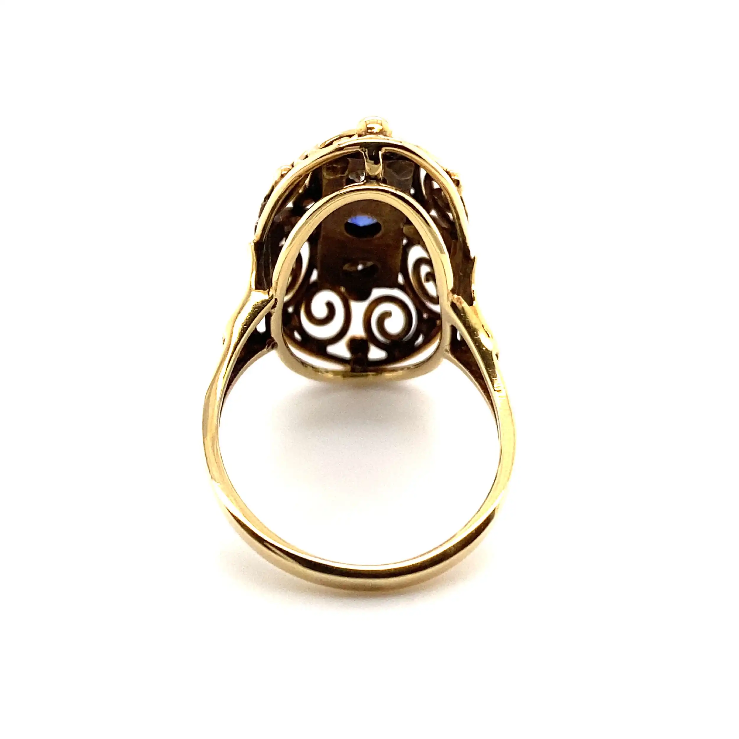 Ring Bicolor mit Saphir & Brillanten