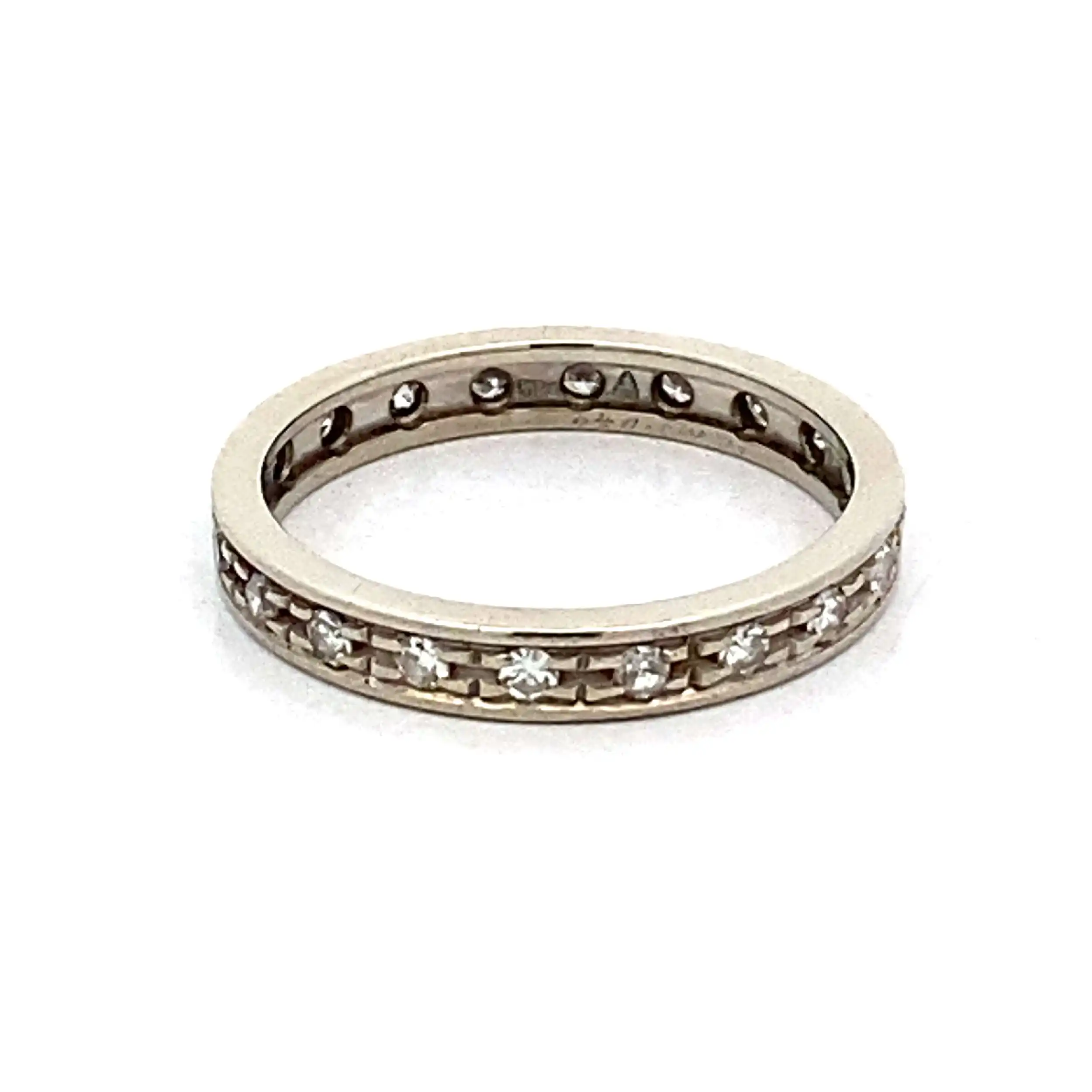 Memoryring Weißgold mit Diamanten mit 0,4ct graviert Memoryring Weißgold mit Diamanten mit 0,4ct graviert