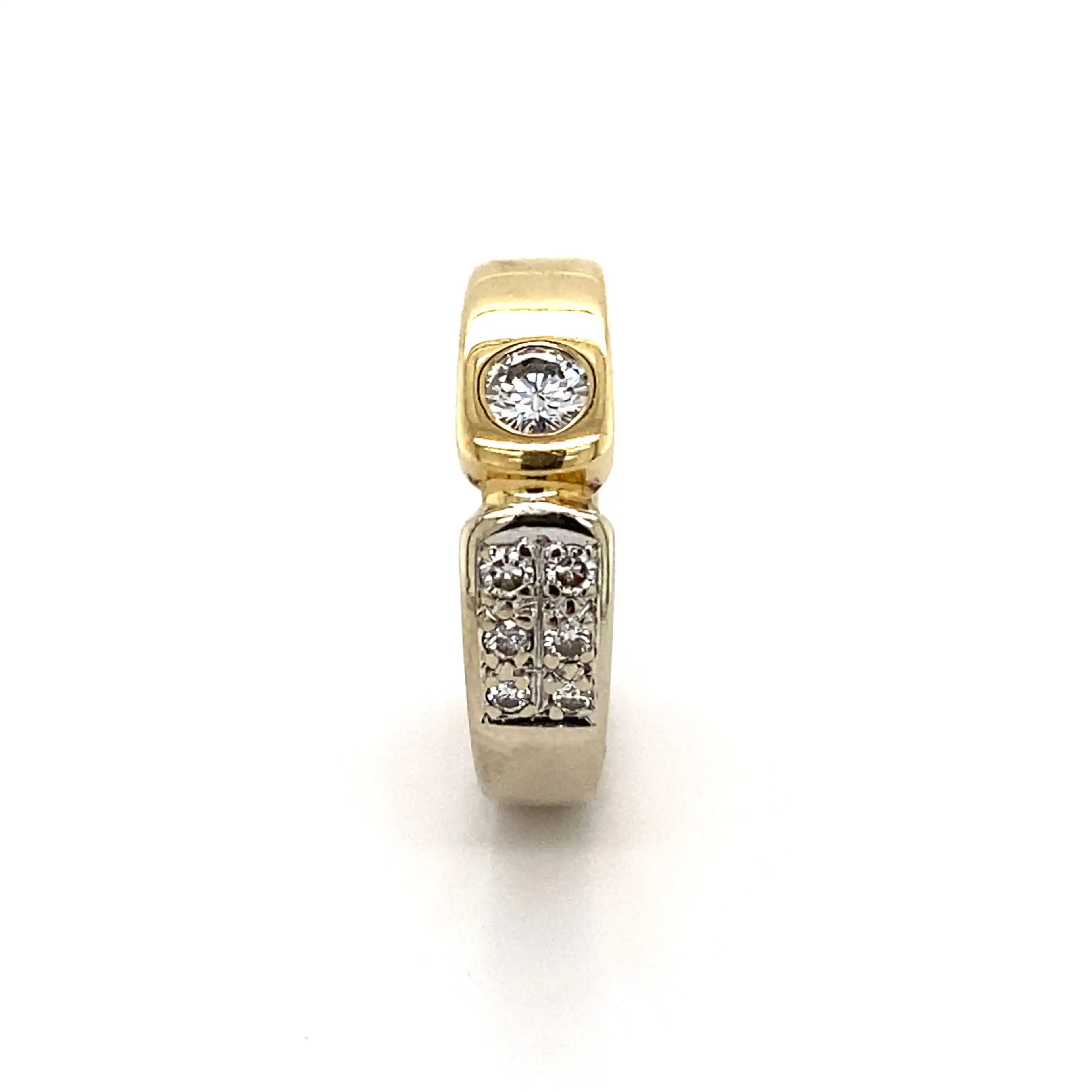Ring Bicolor mit Brillanten graviert mit 0,3ct Ring Bicolor mit Brillanten graviert mit 0,3ct