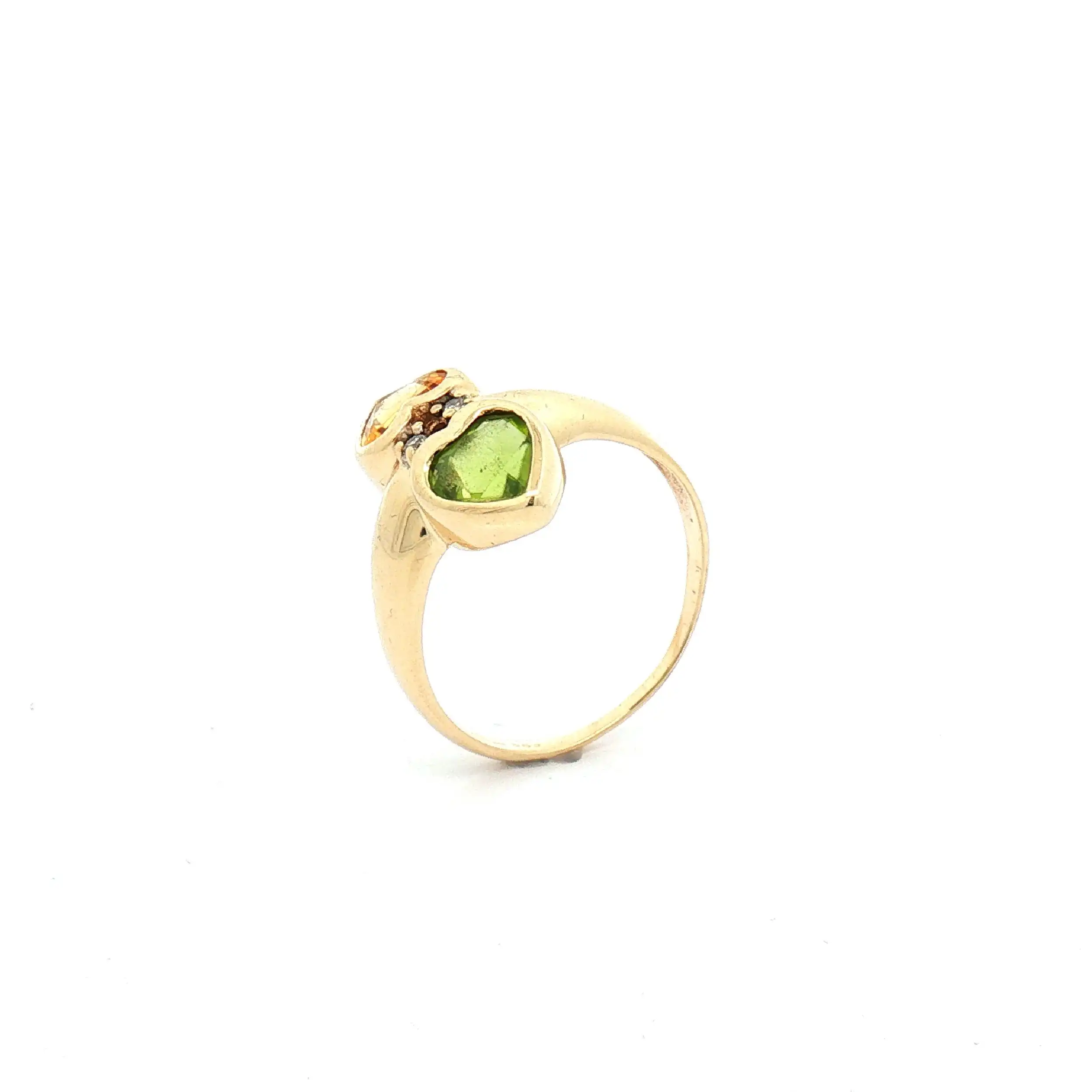 Ring Gelbgold mit Farbsteinen und Brillanten