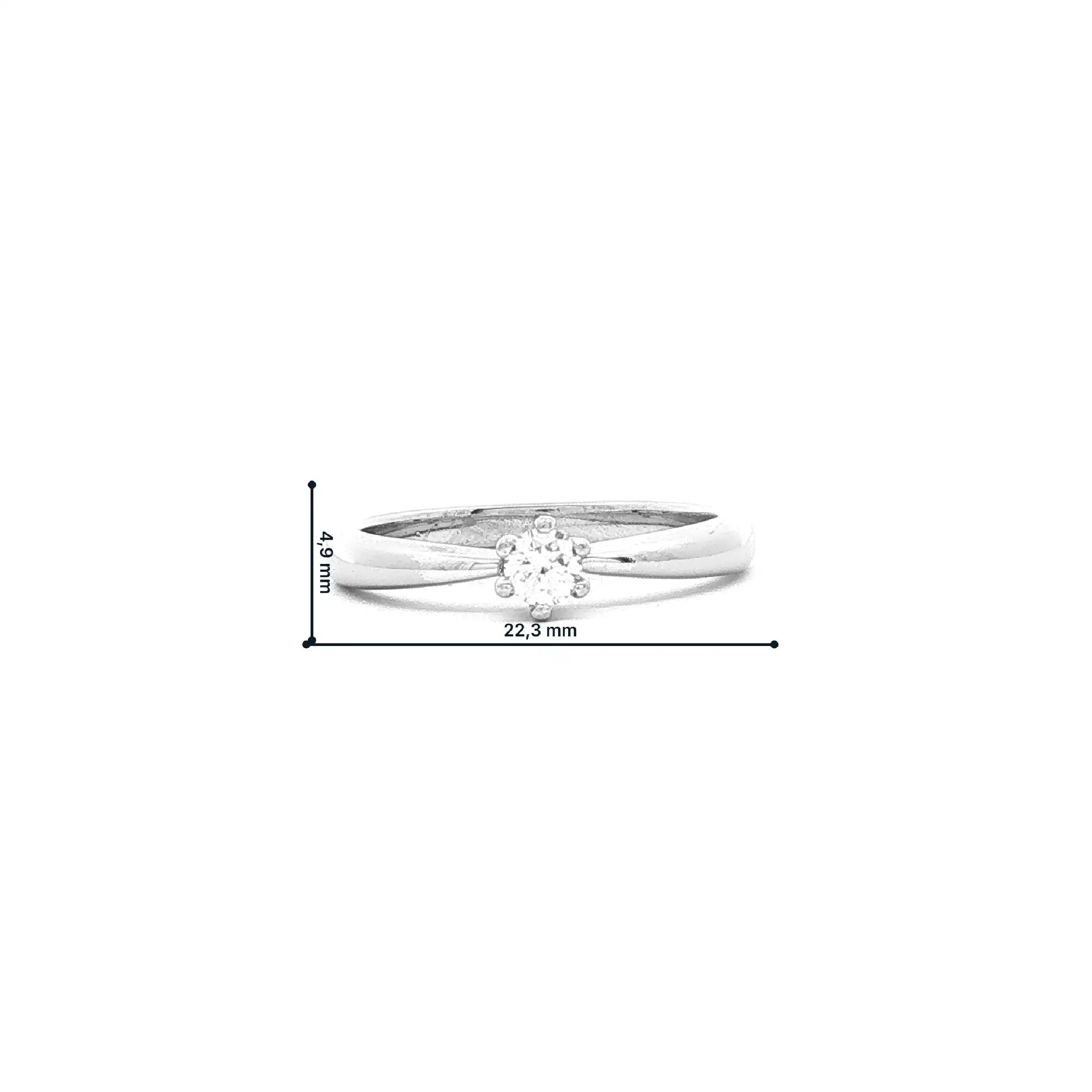 Ring Weißgold mit Brillant Solitär, graviert mit 0,20ct Ring Weißgold mit Brillant Solitär, graviert mit 0,20ct