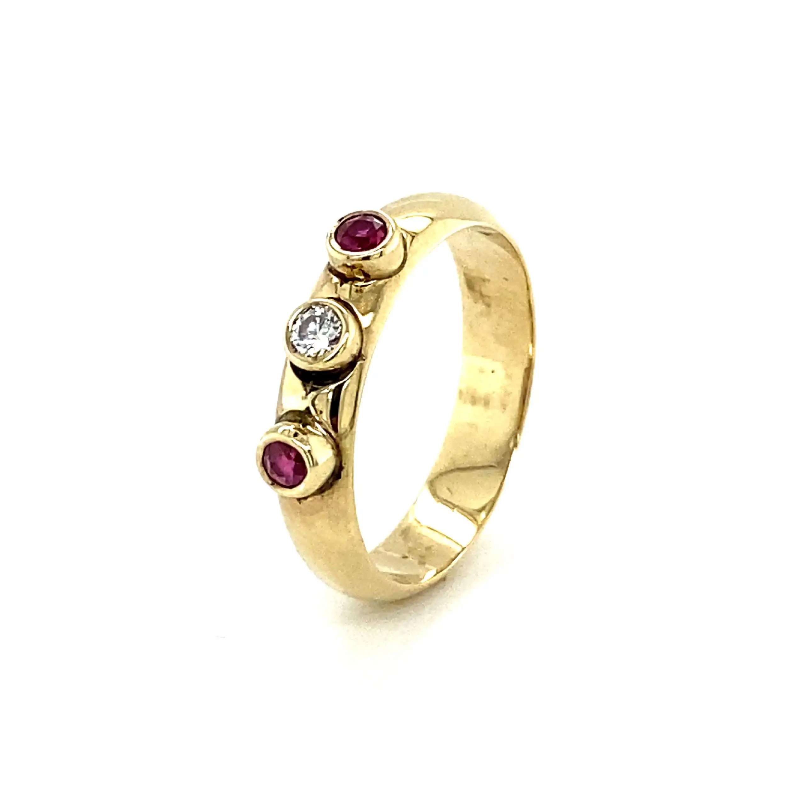Ring Gelbgold mit Brillant und Farbsteinen Ring Gelbgold mit Brillant und Farbsteinen