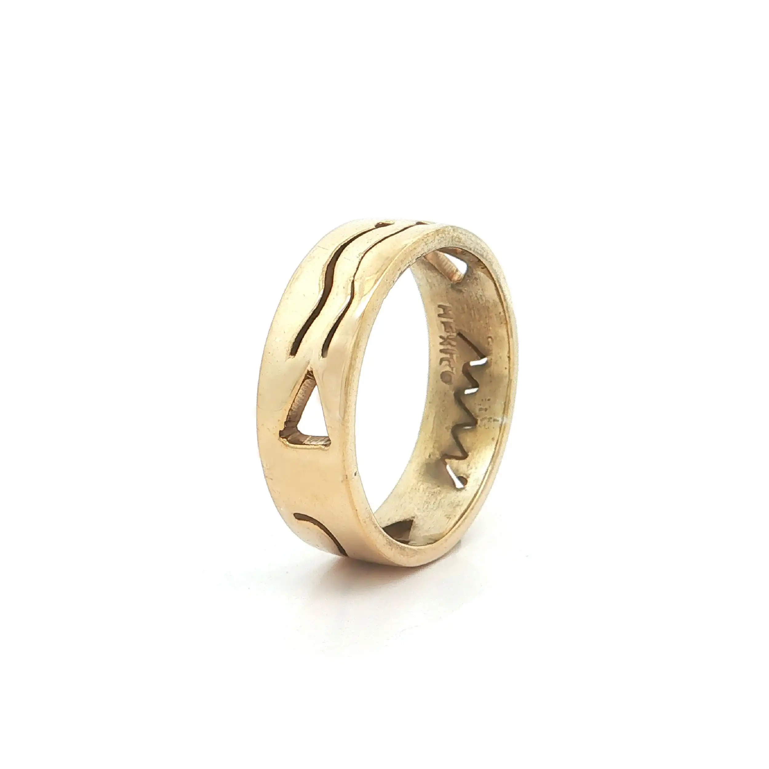 Ring Silber vergoldet mit Muster Ring Silber vergoldet mit Muster