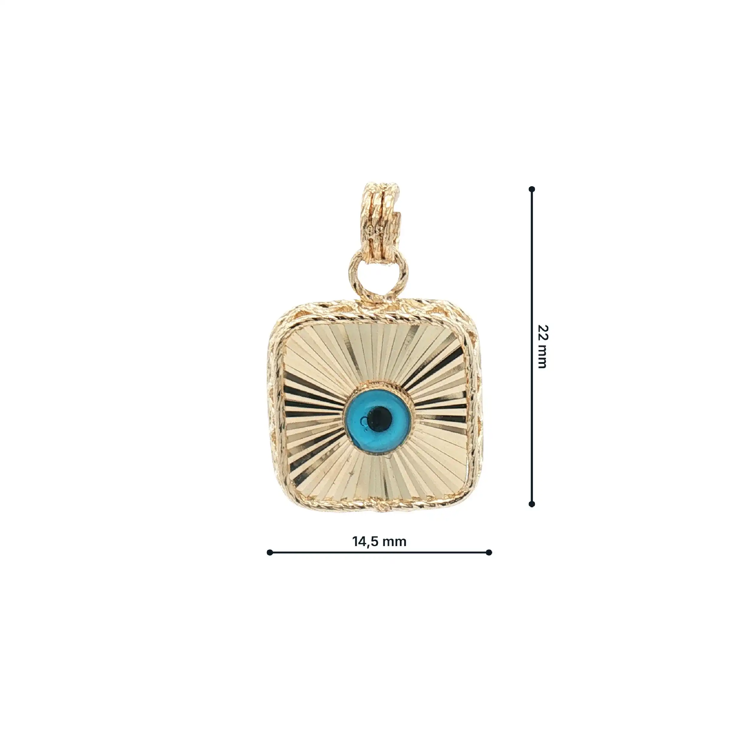 Anhänger Gelbgold mit blauem Farbstein Anhänger Gelbgold mit blauem Farbstein