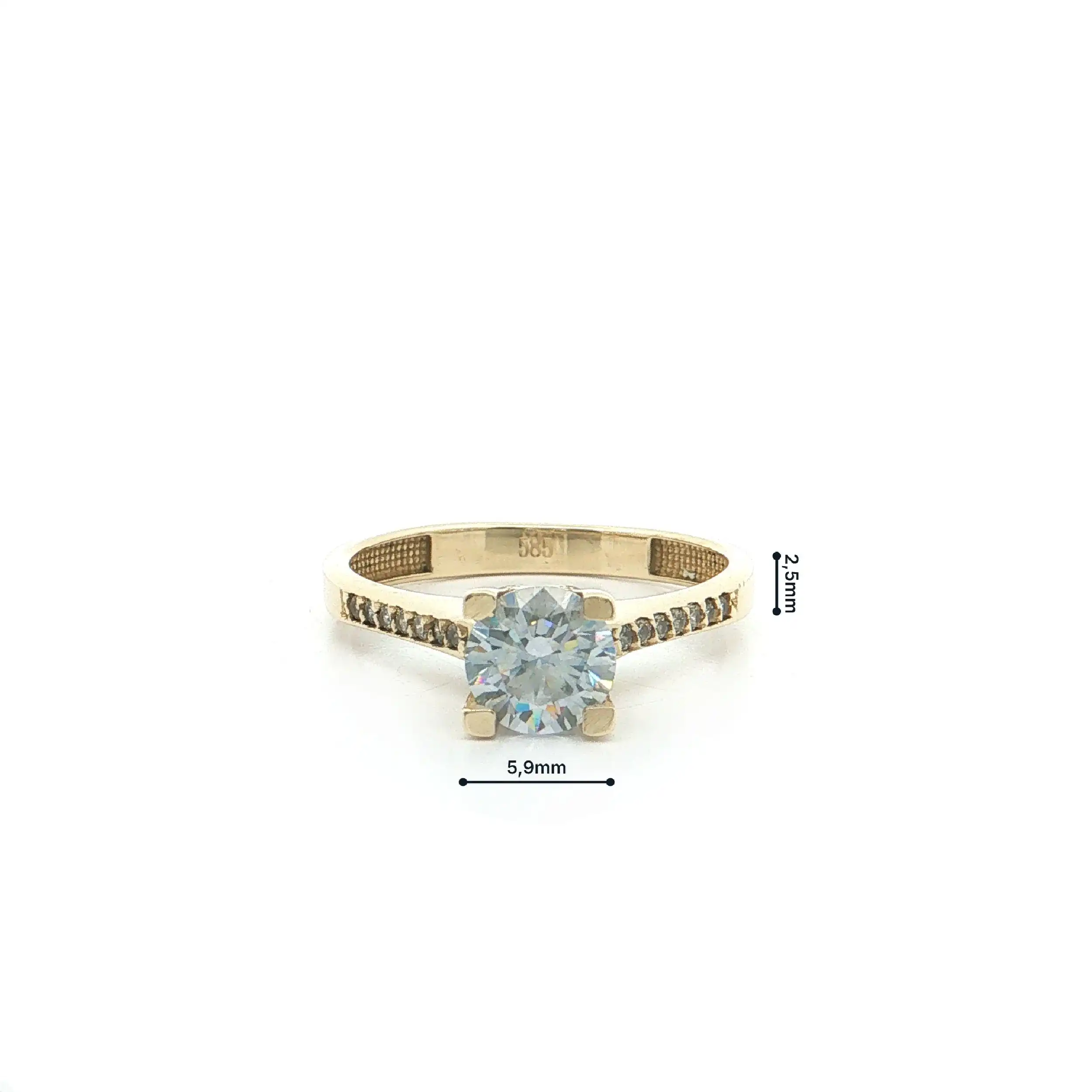 Ring Gelbgold mit Zirkonia