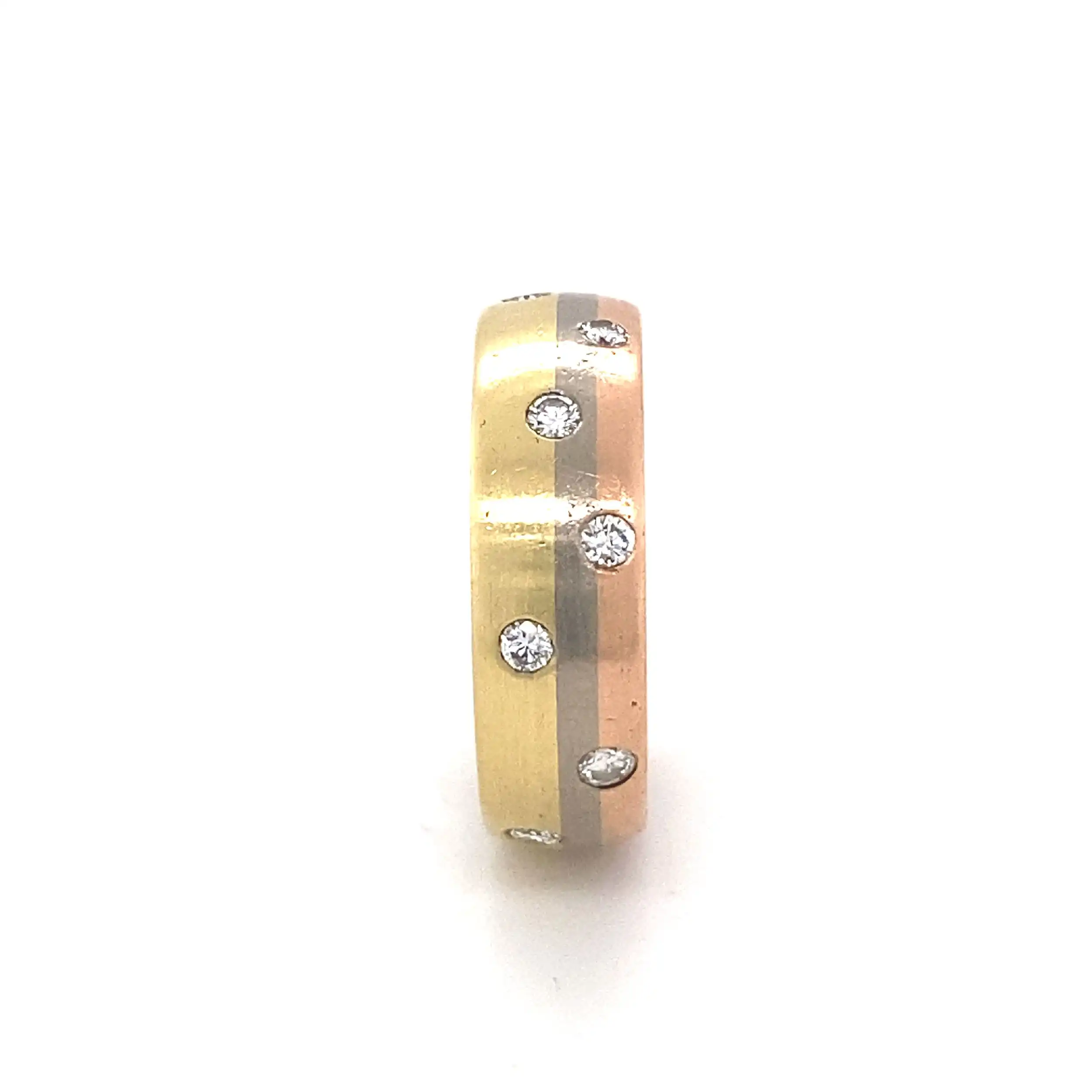 Ring Tricolor mit Brillanten Ring Tricolor mit Brillanten