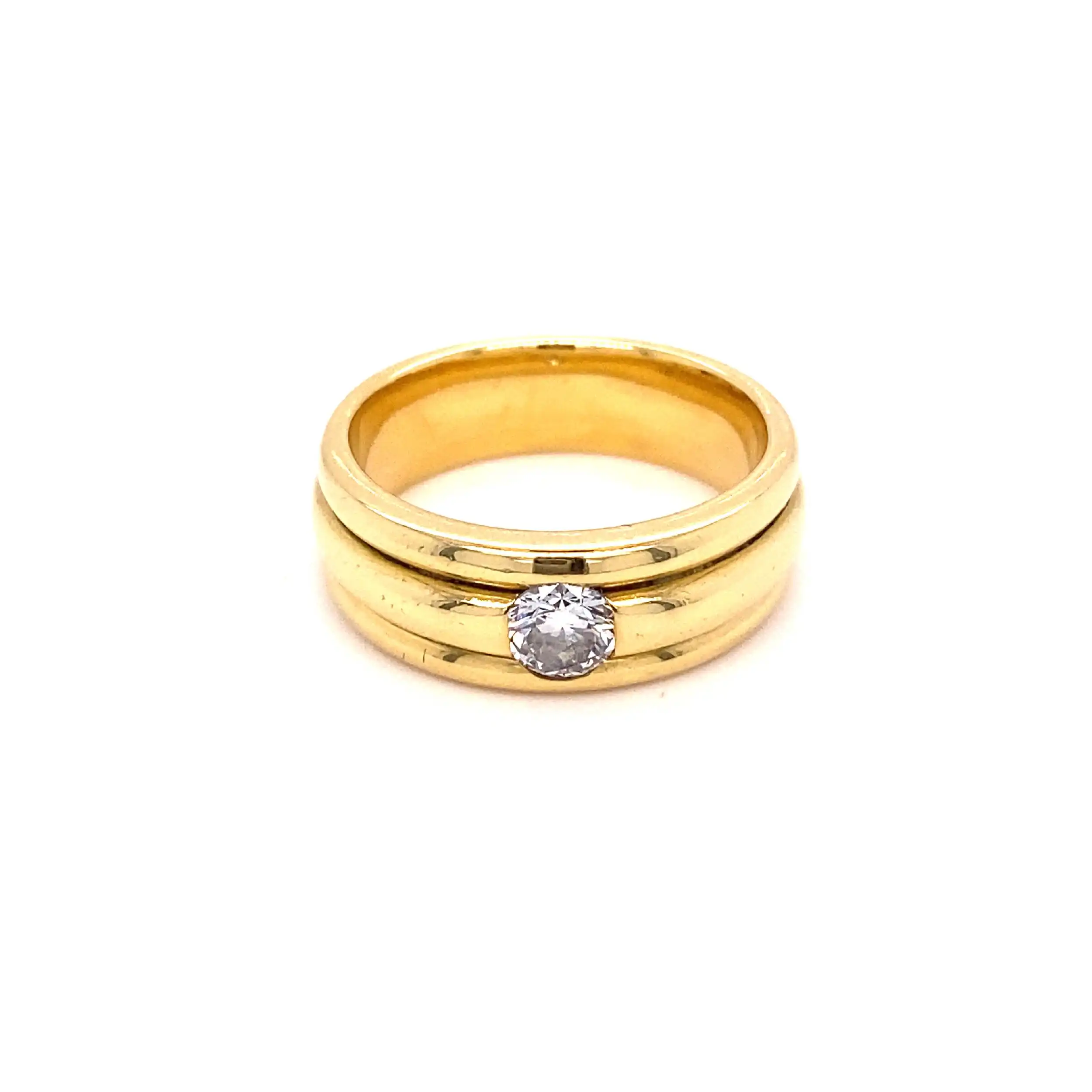 Ring Gelbgold mit Solitärbrillant Ring Gelbgold mit Solitärbrillant