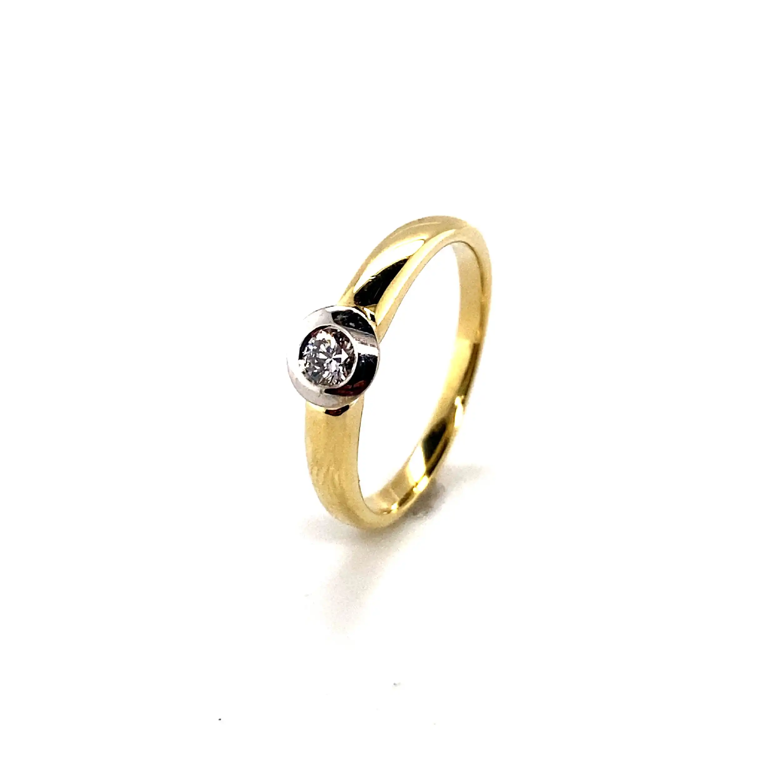 Ring Bicolor mit Brillant Ring Bicolor mit Brillant