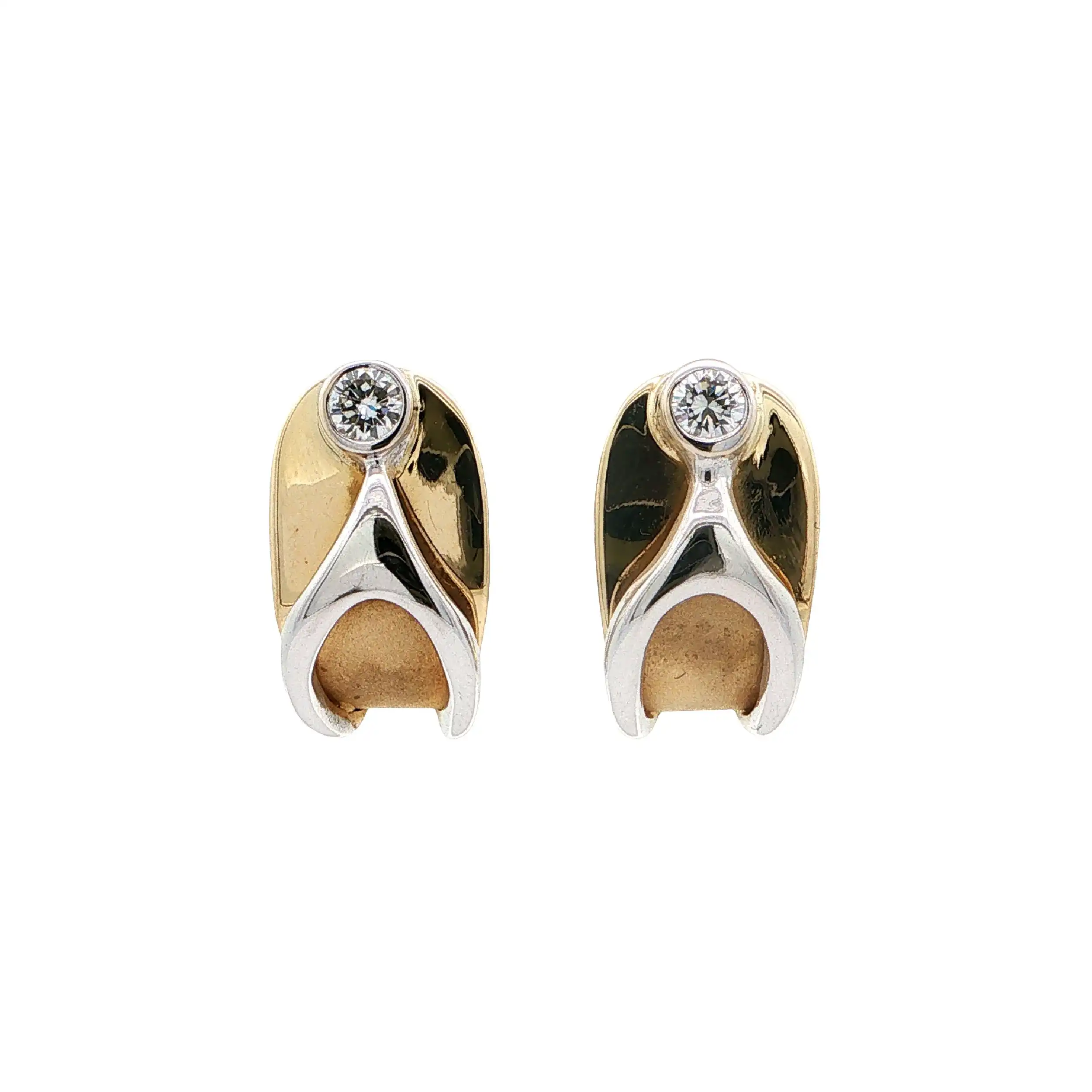 Ohrstecker Bicolor mit Brillant