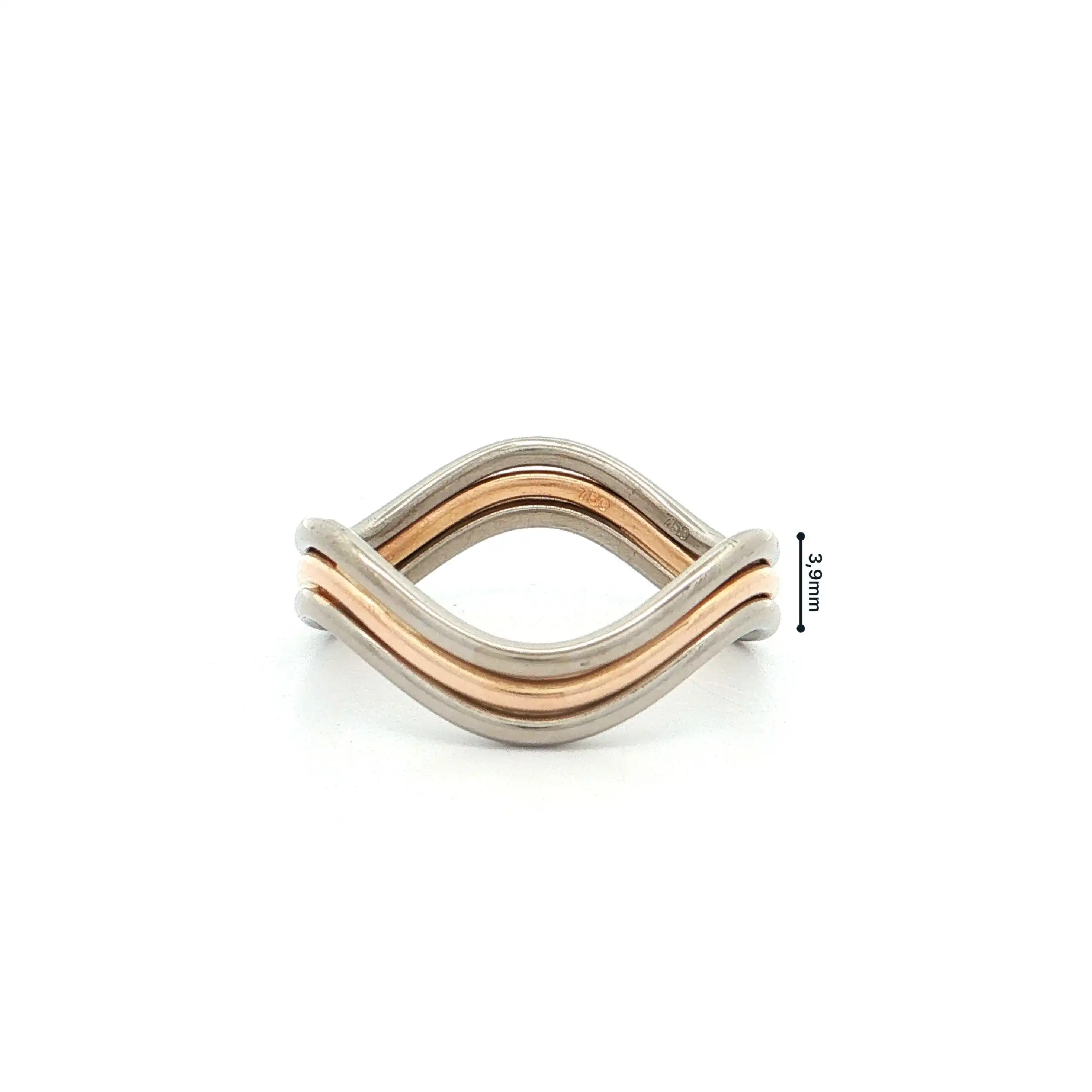 Ring Bicolor geschwungen Ring Bicolor geschwungen