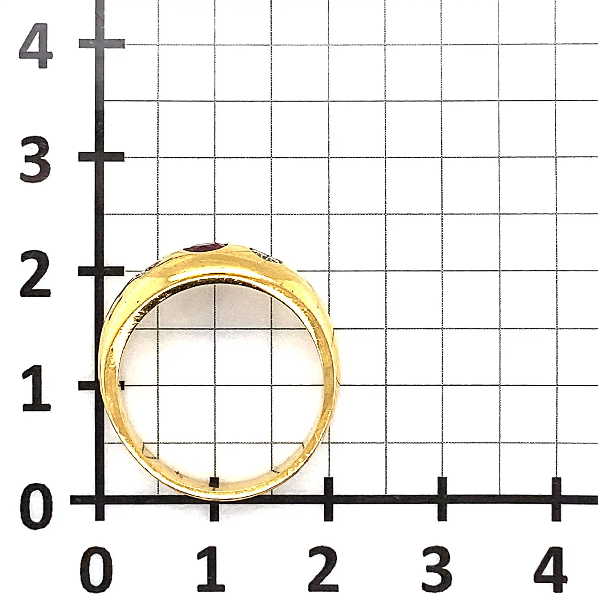 Ring Gelbgold mit Rubin und Brillanten