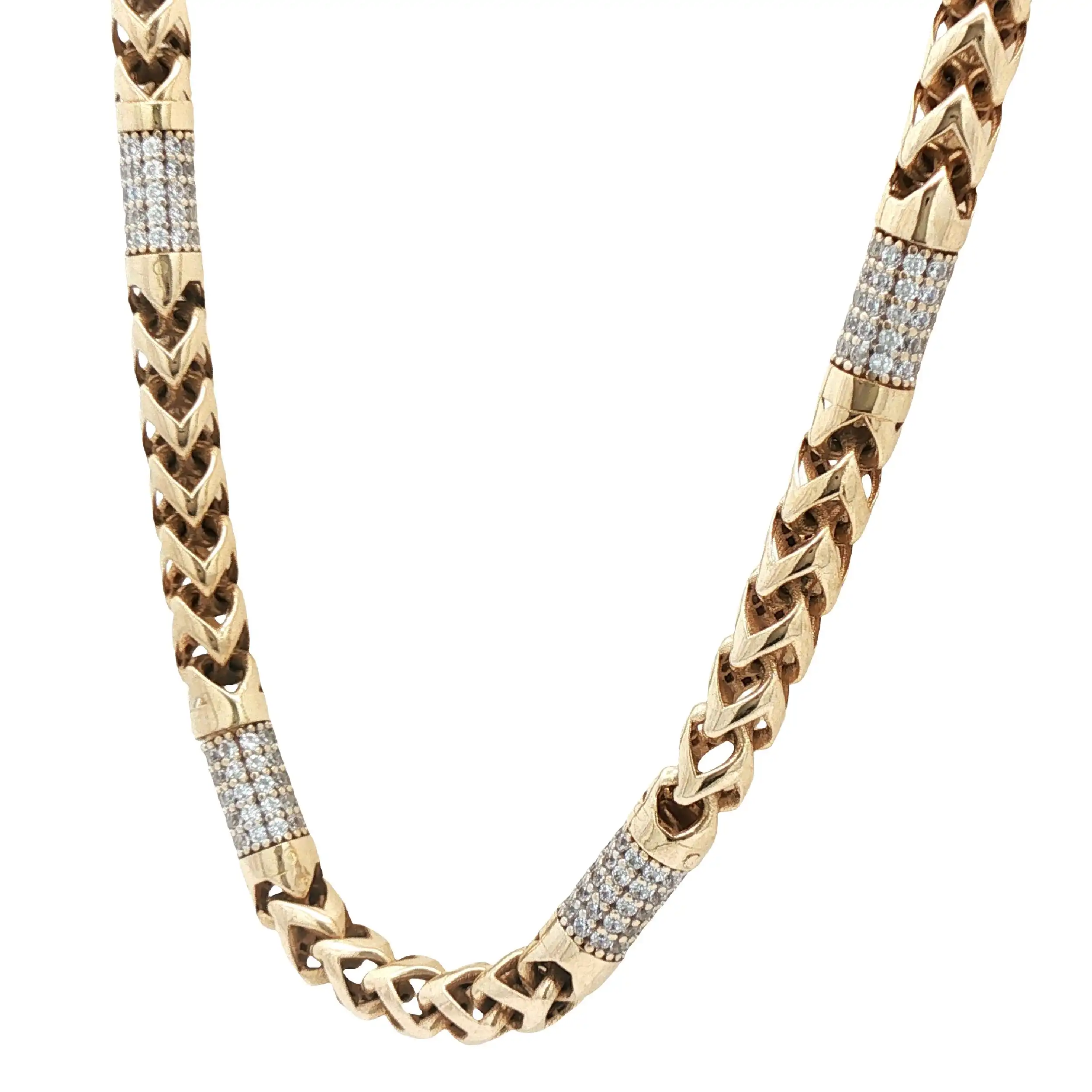 Kette Bicolor mit Zirkonia Kette Bicolor mit Zirkonia