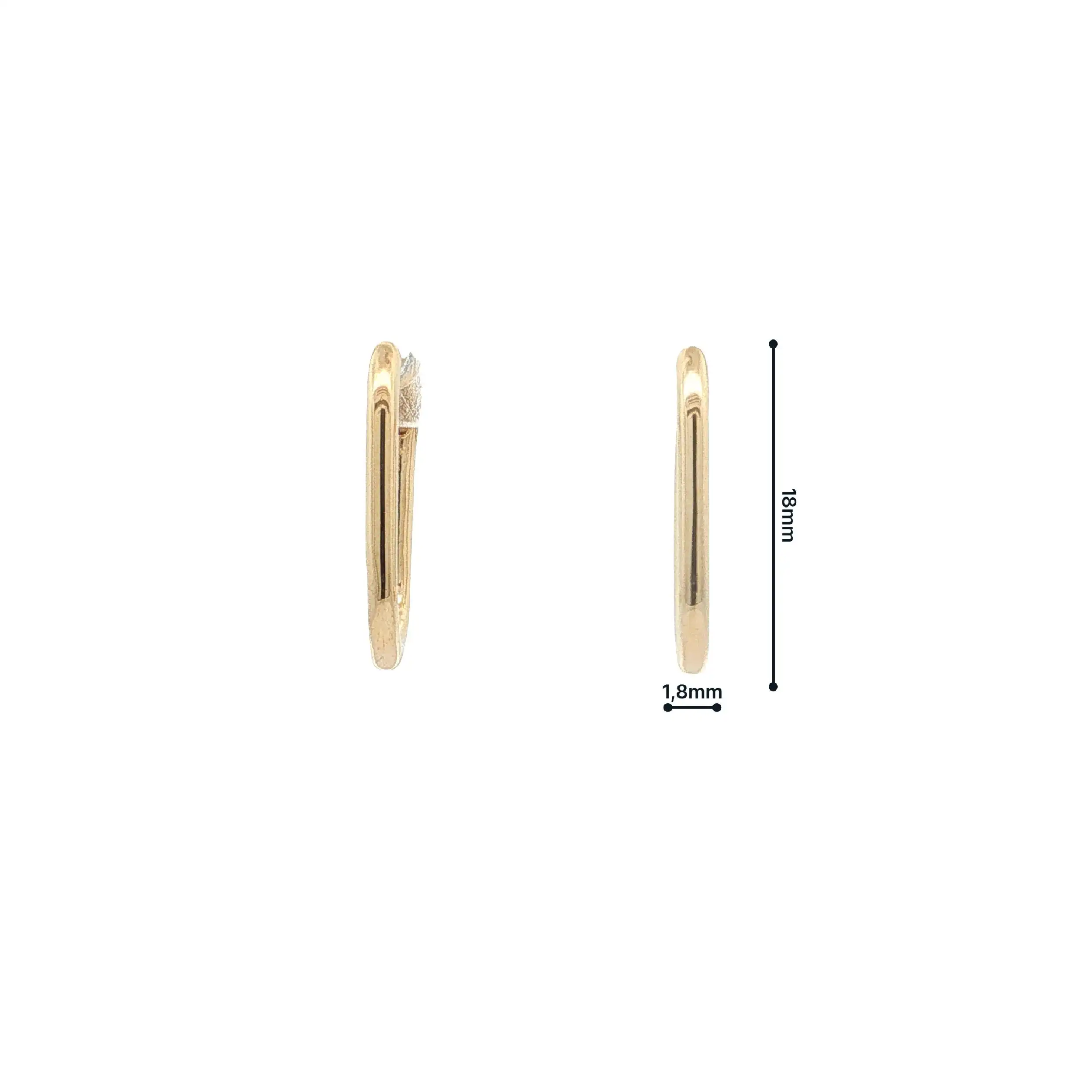 Creolen Gelbgold Oval