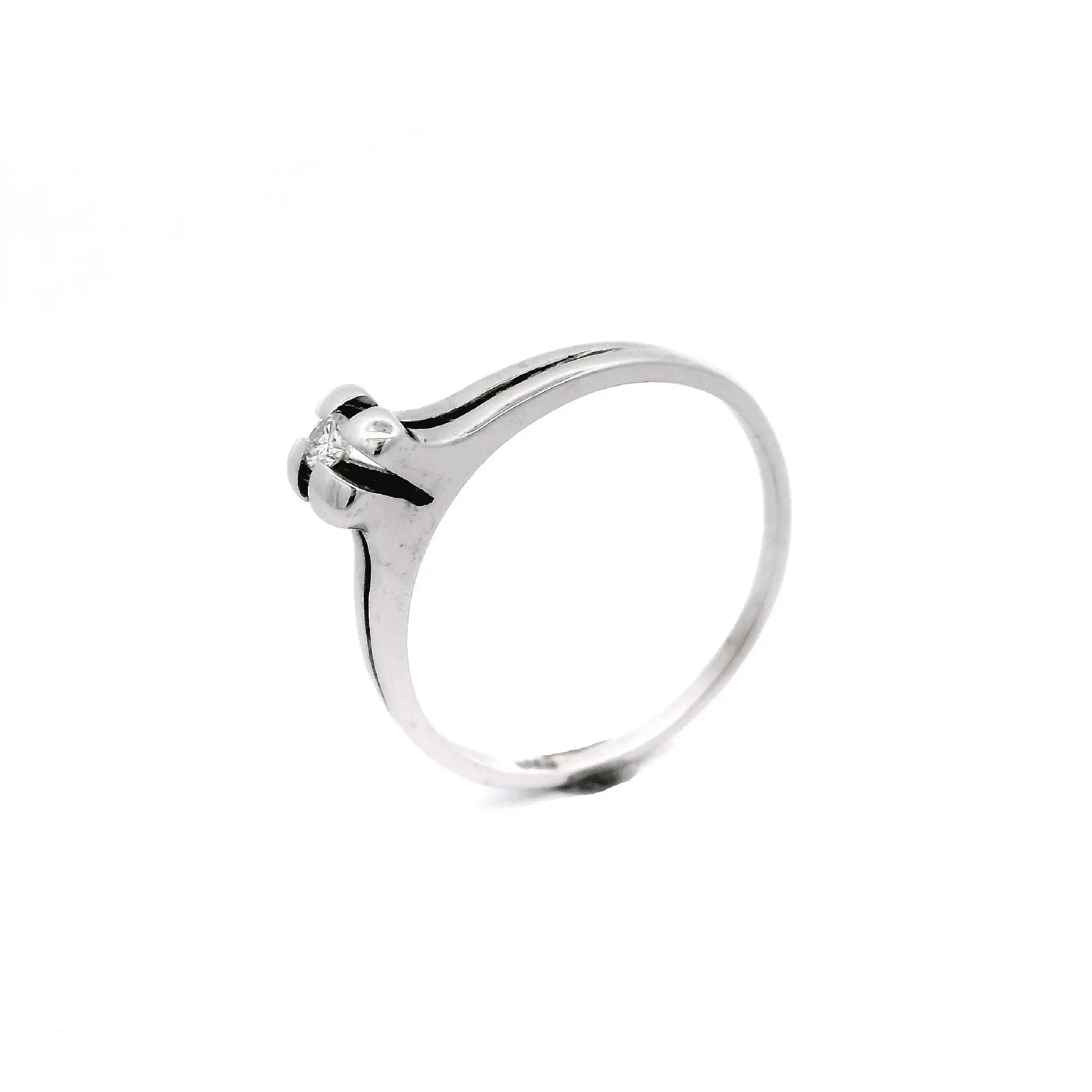 Ring Weißgold mit Brillant Ring Weißgold mit Brillant