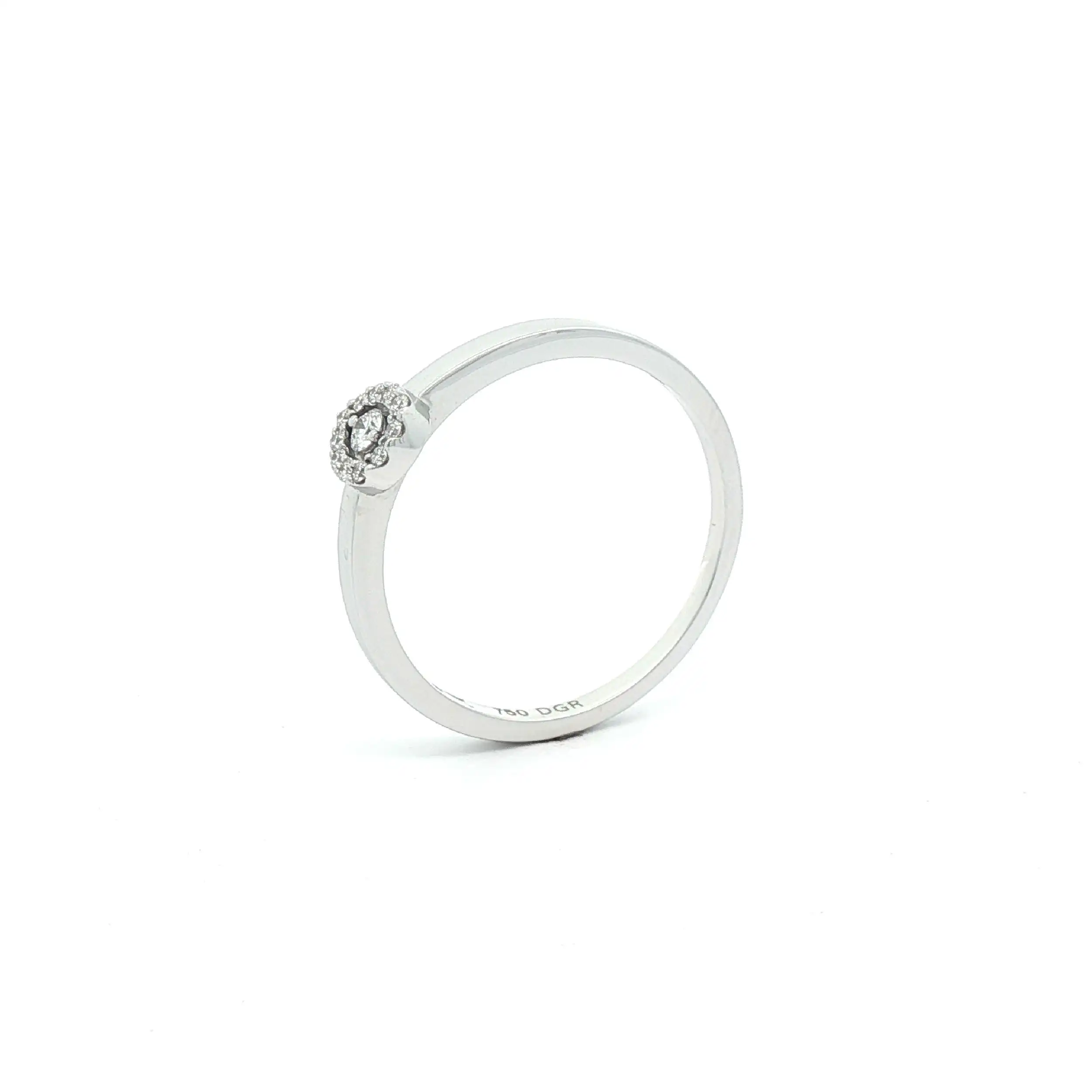Solitärring Weißgold mit Brillant 0,10ct