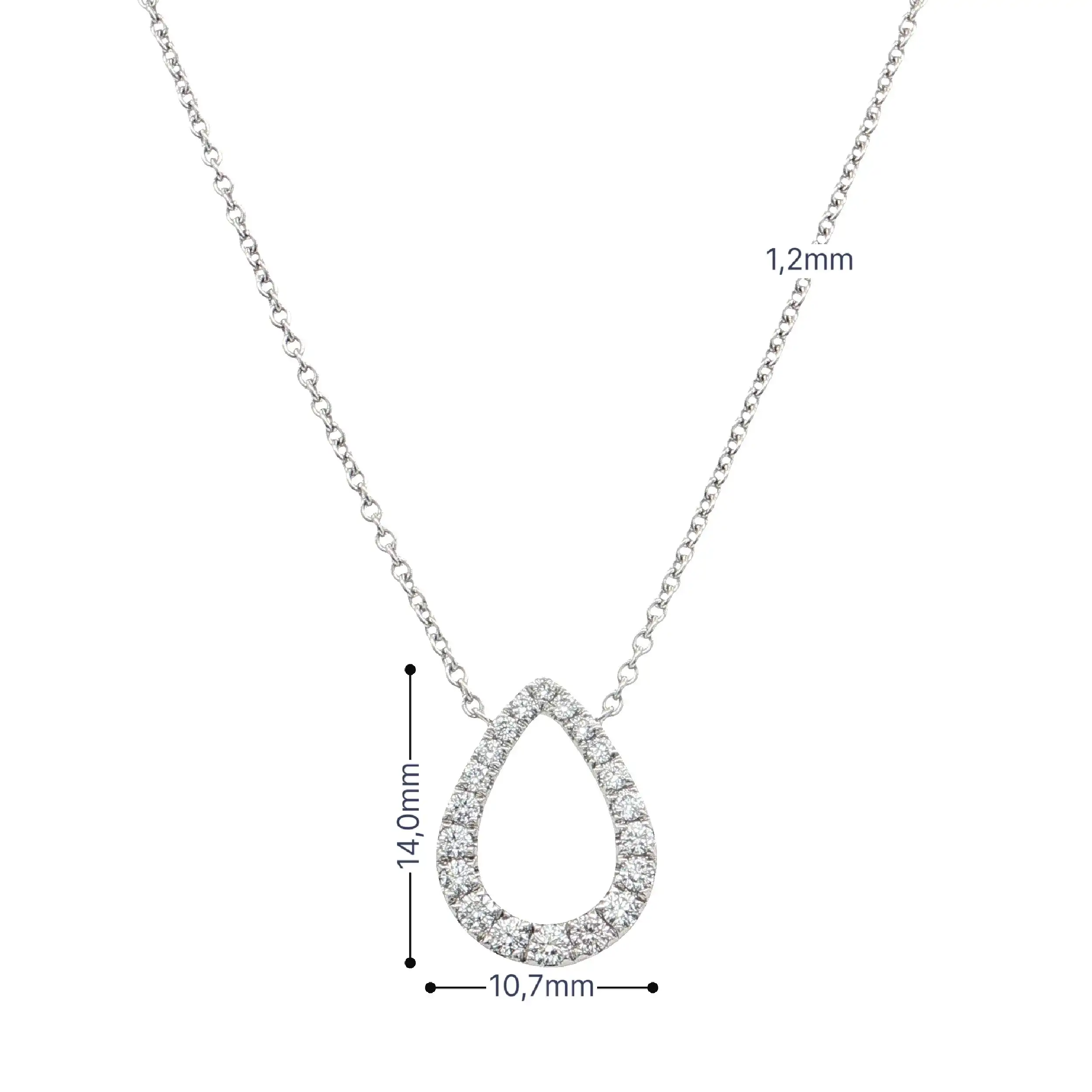 Ankercollier Weißgold "Tropfen" mit Brillanten Ankercollier Weißgold "Tropfen" mit Brillanten