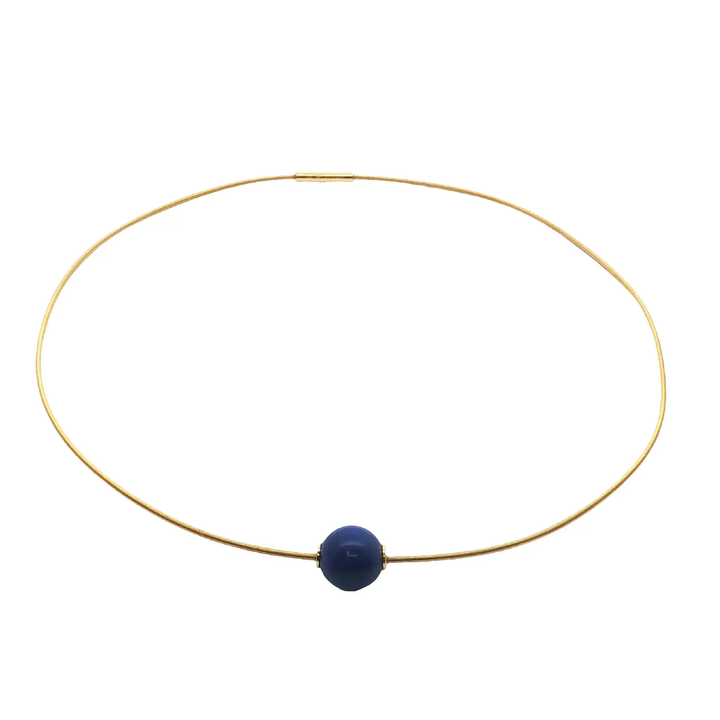 Niessing Schnur Gelbgold mit Lapislazuli Kugel